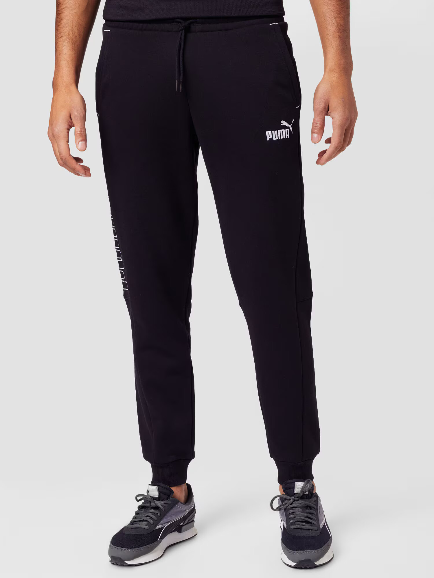 PUMA Pantaloni sport 'Power' negru / alb - Pled.ro