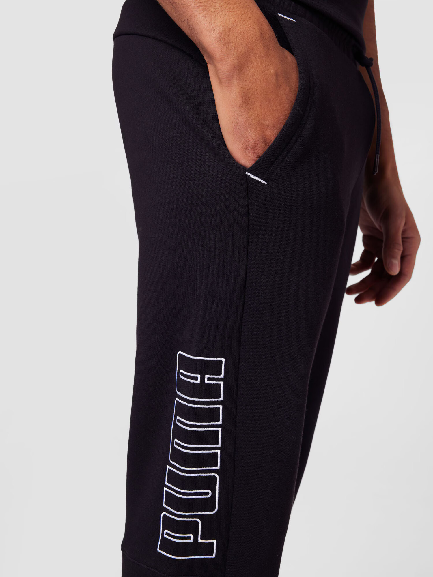 PUMA Pantaloni sport 'Power' negru / alb - Pled.ro