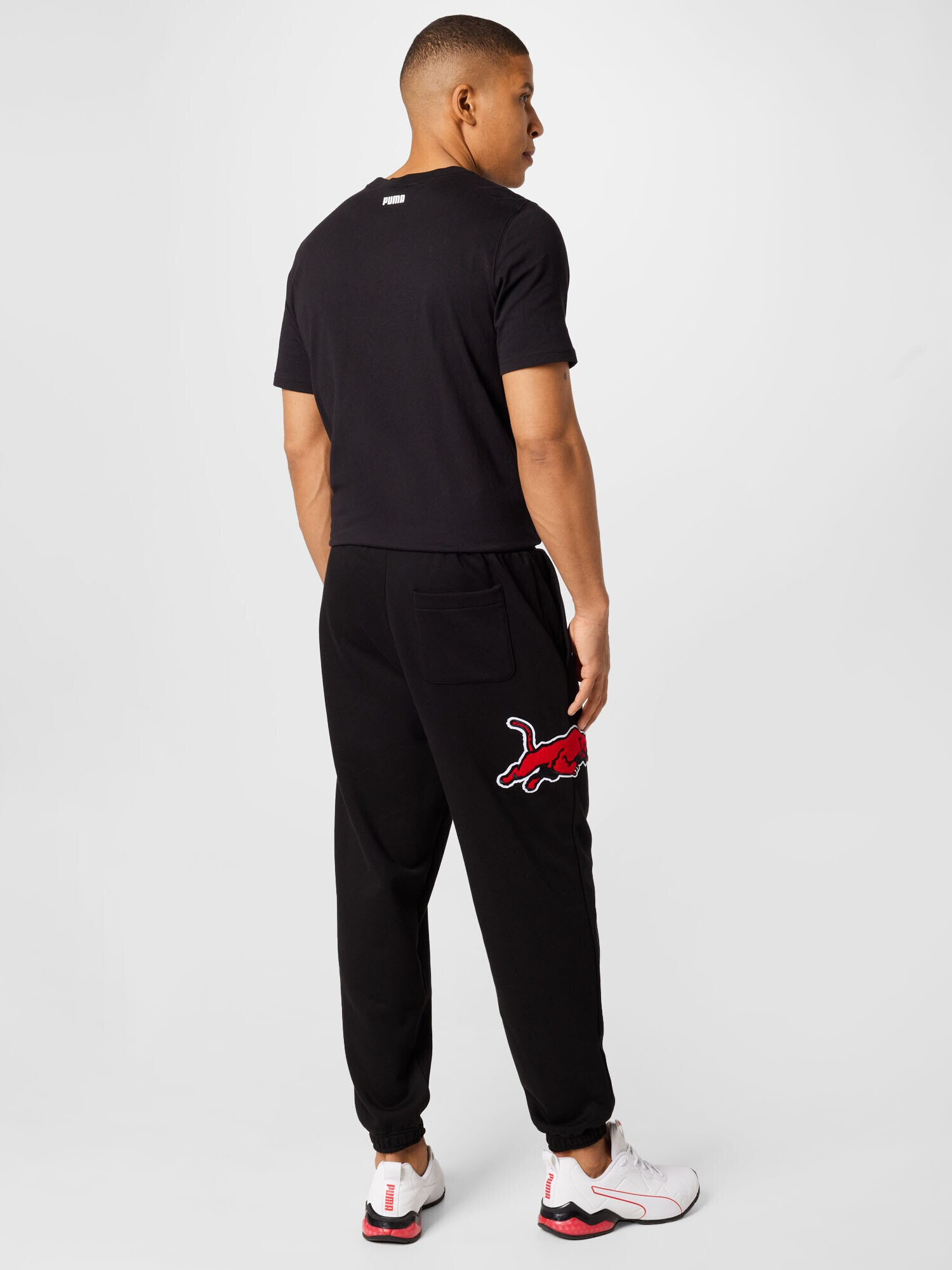 PUMA Pantaloni sport roșu / negru / alb - Pled.ro