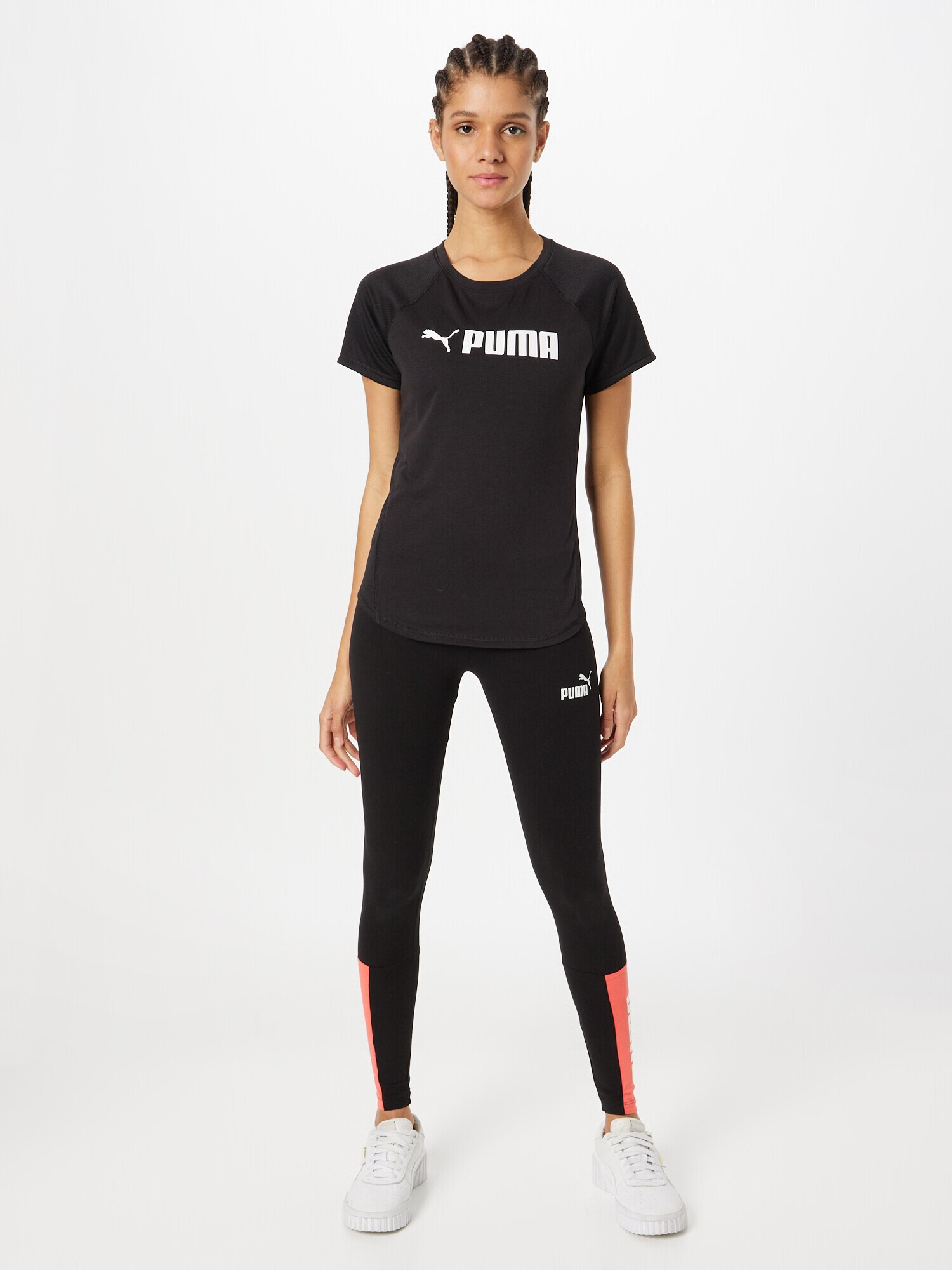 PUMA Pantaloni sport roșu / negru / alb - Pled.ro