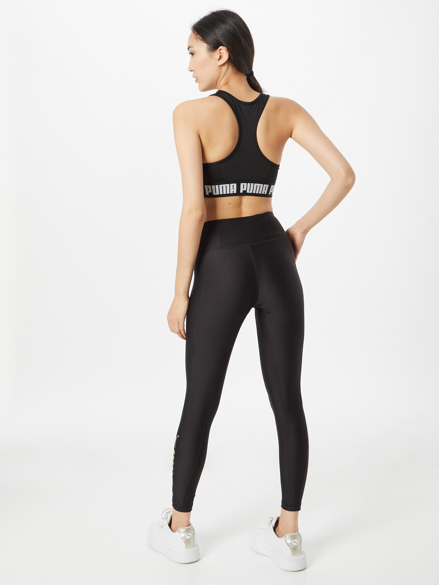 PUMA Pantaloni sport șamoa / negru - Pled.ro