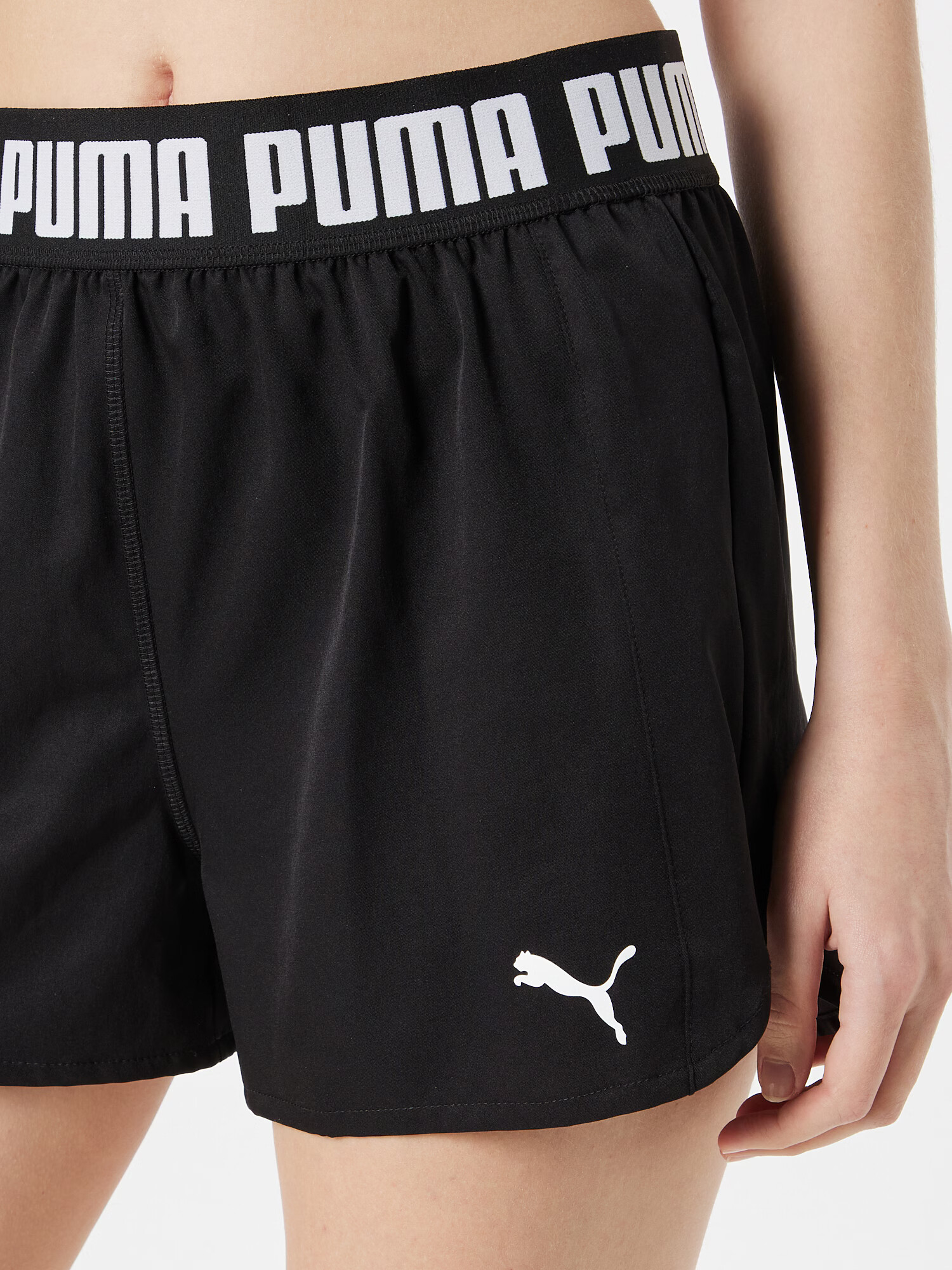 PUMA Pantaloni sport 'Strong 3' negru / alb - Pled.ro