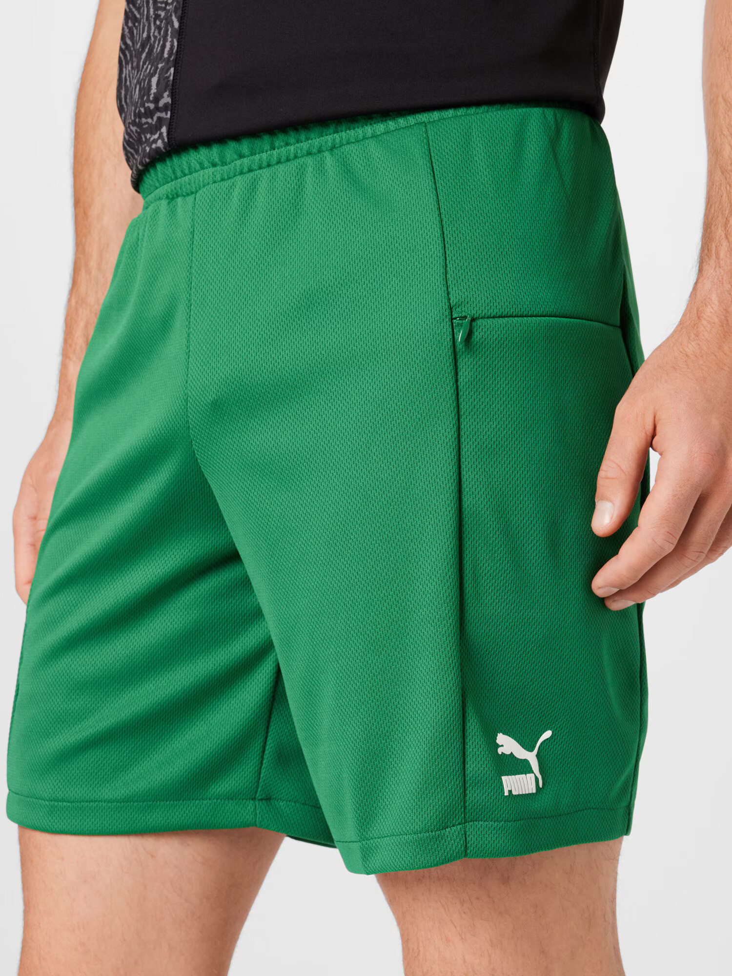 PUMA Pantaloni sport verde / alb - Pled.ro