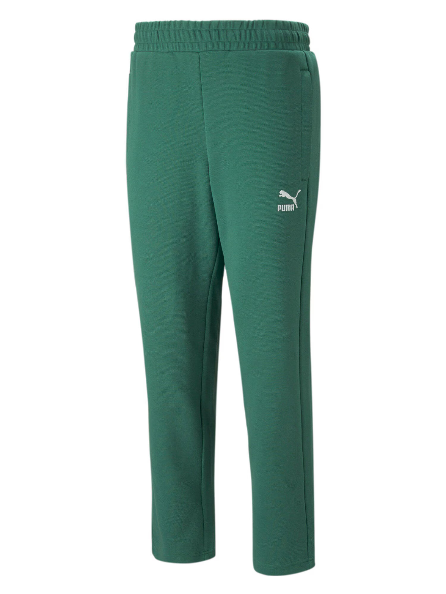 PUMA Pantaloni verde / alb - Pled.ro