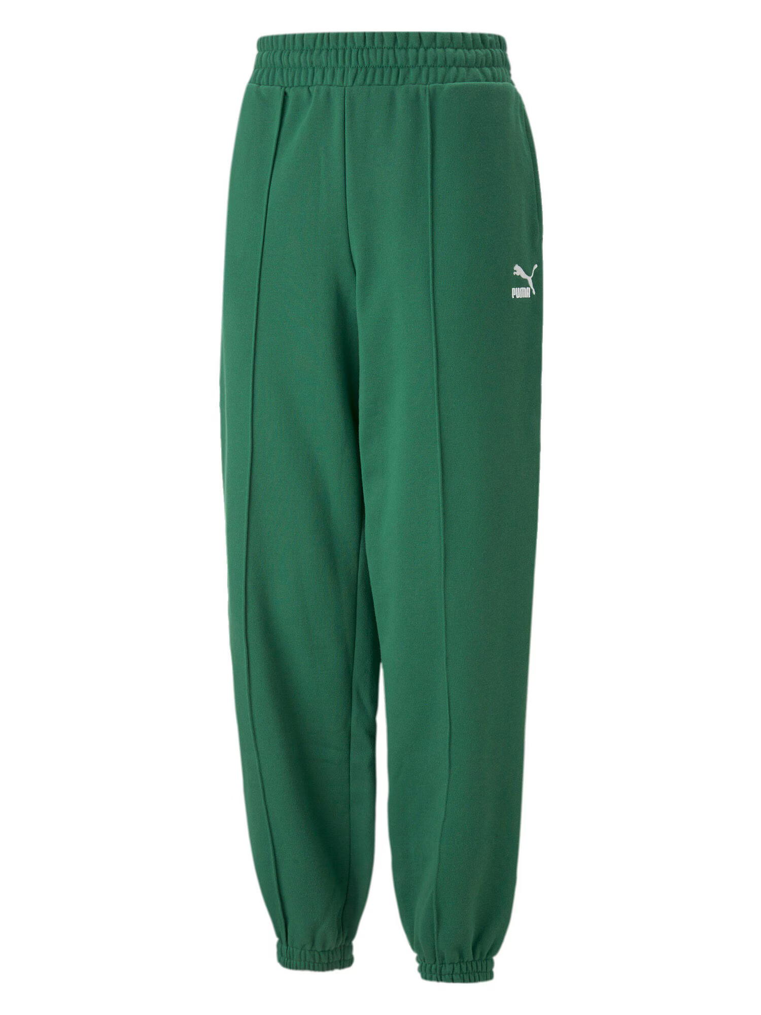 PUMA Pantaloni verde iarbă / alb - Pled.ro