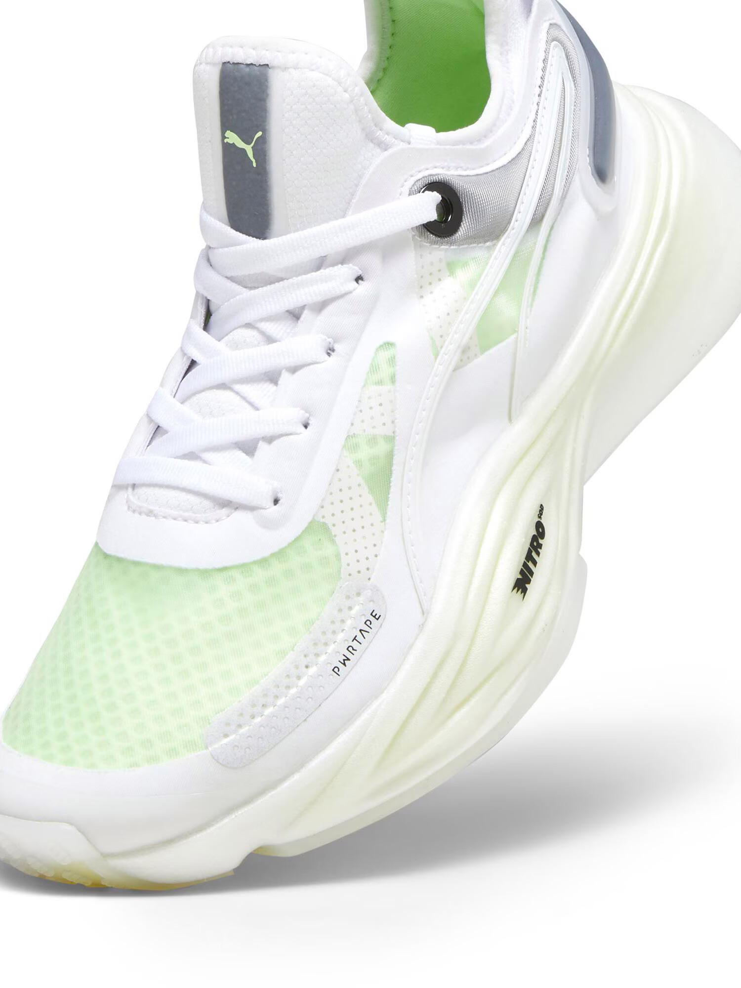 PUMA Sneaker de alergat 'Nitro Squared' gri / verde măr / alb murdar - Pled.ro