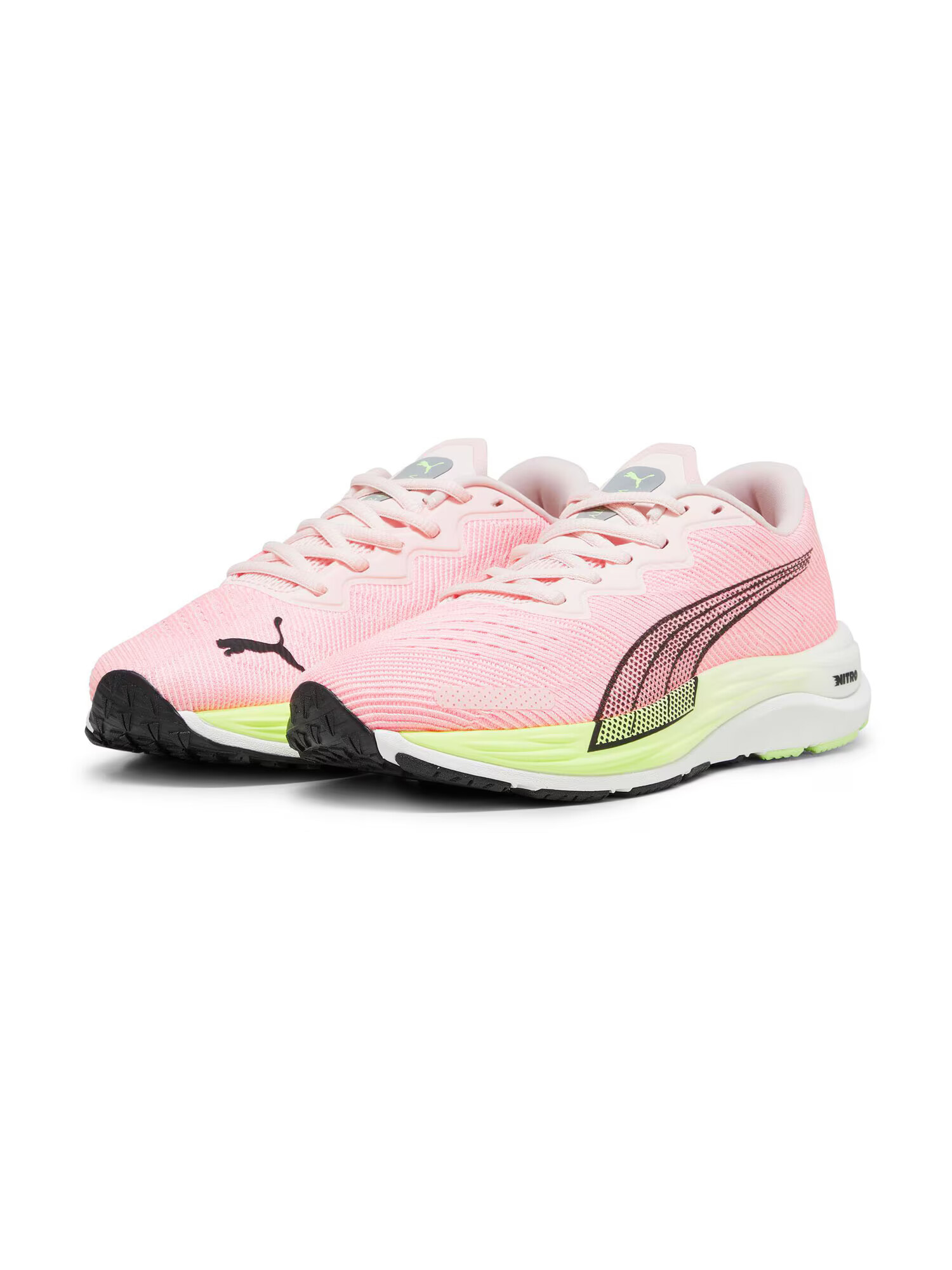 PUMA Sneaker de alergat 'Velocity Nitro 2' verde limetă / roz / negru - Pled.ro