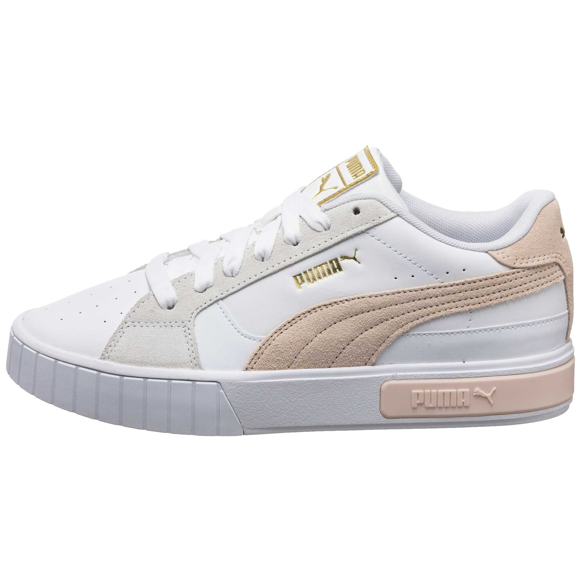 PUMA Sneaker low 'Cali' auriu / gri deschis / portocaliu somon / alb - Pled.ro