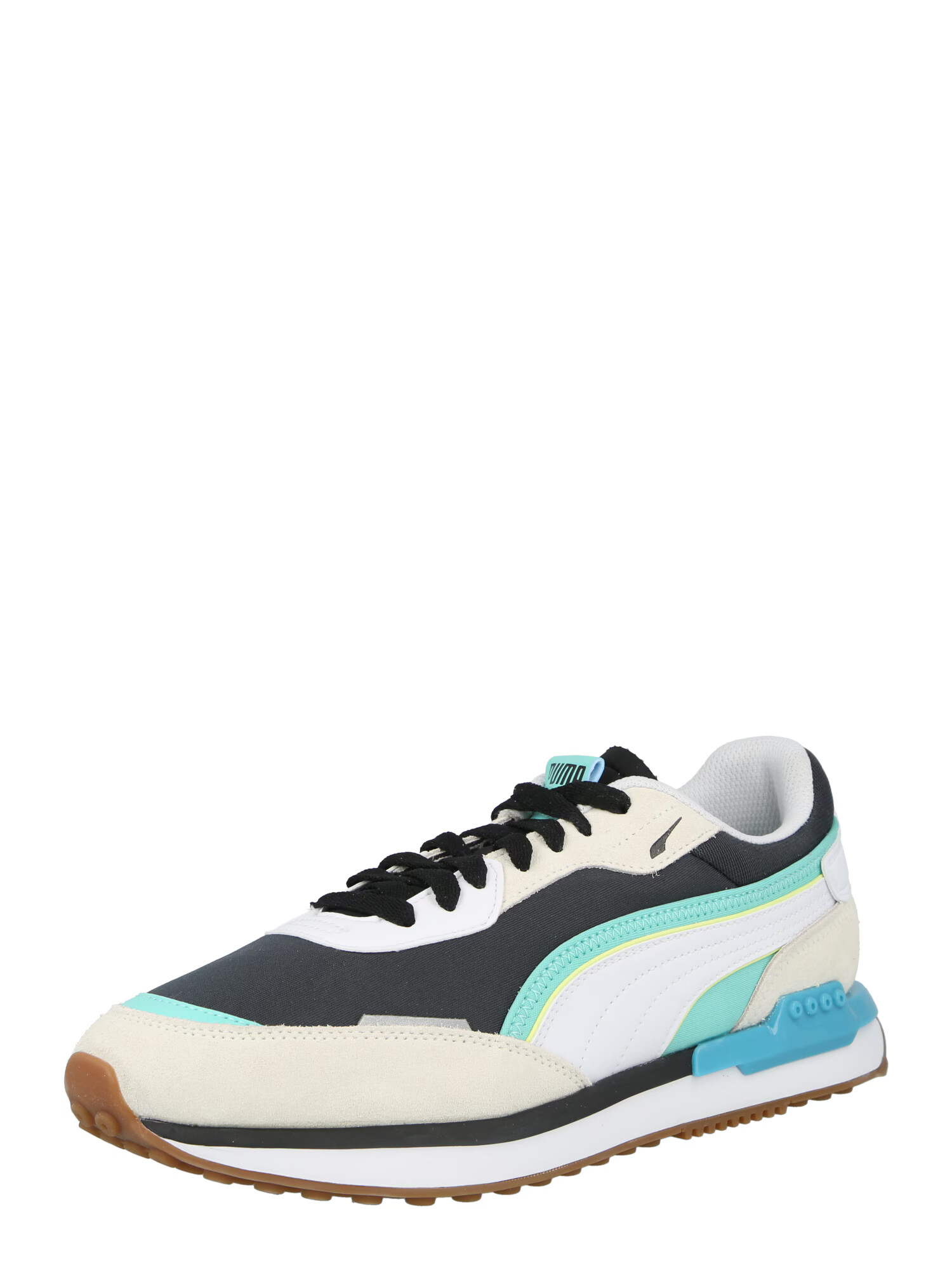 PUMA Sneaker low 'City Rider' crem / albastru / turcoaz / gri / negru / alb - Pled.ro