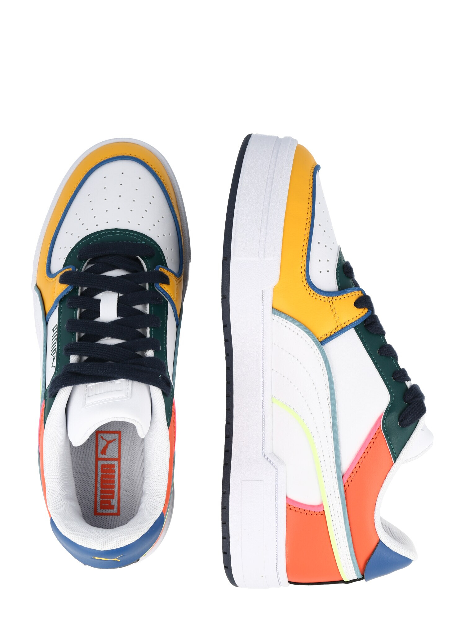 PUMA Sneaker low galben auriu / verde smarald / corai / alb - Pled.ro