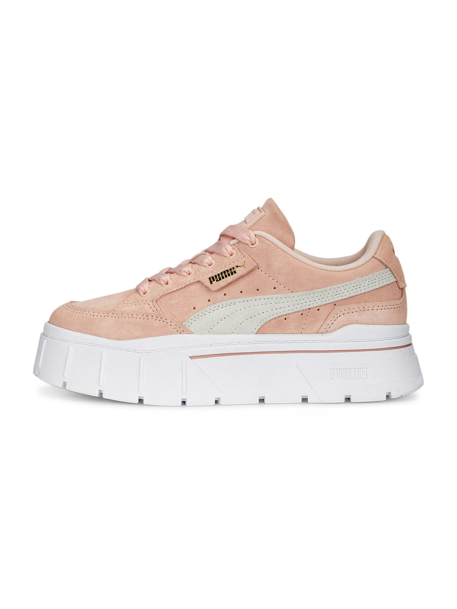 PUMA Sneaker low 'Mayze Stack Suede Wns' auriu / gri / roz - Pled.ro