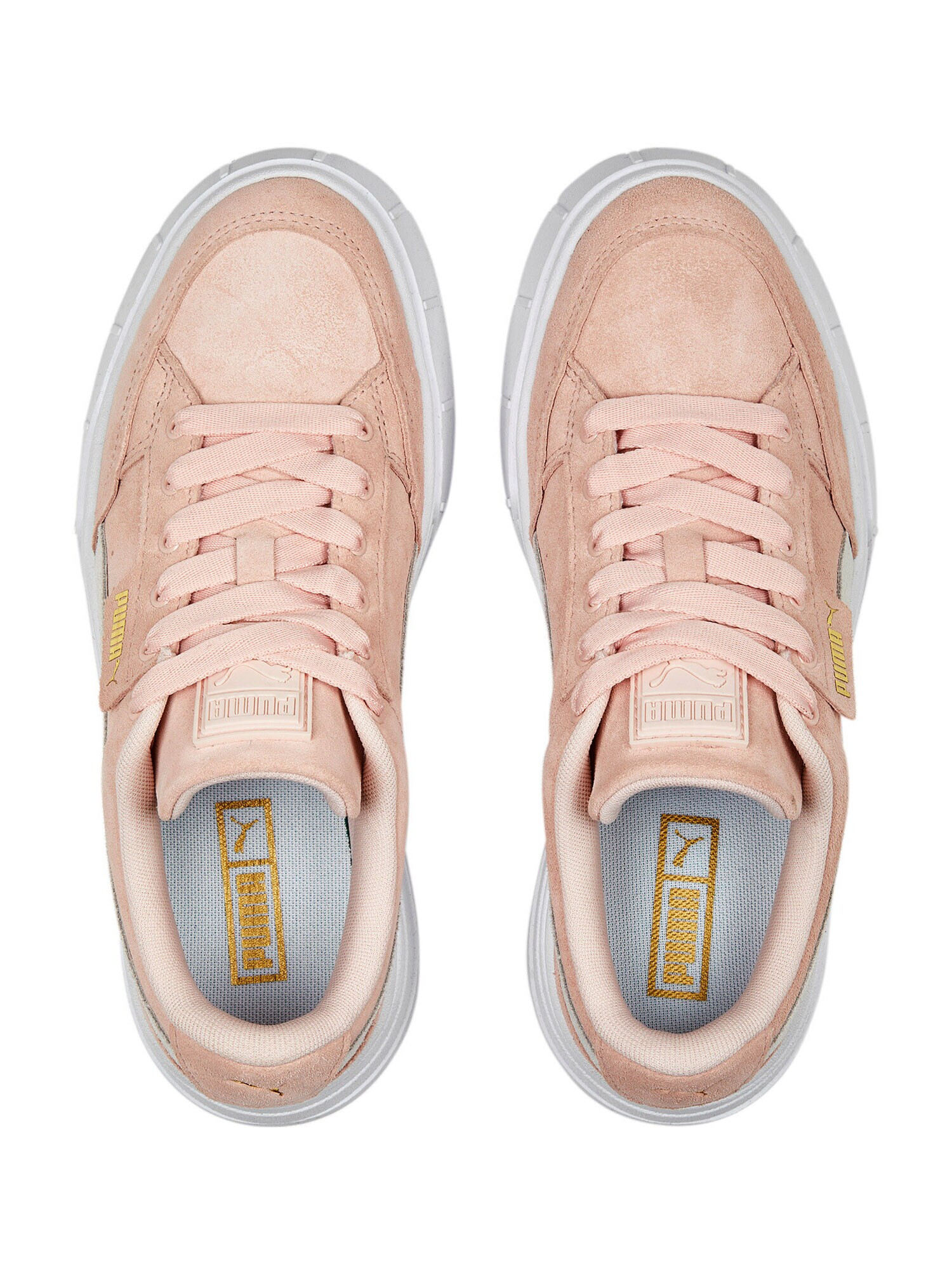 PUMA Sneaker low 'Mayze Stack Suede Wns' auriu / gri / roz - Pled.ro