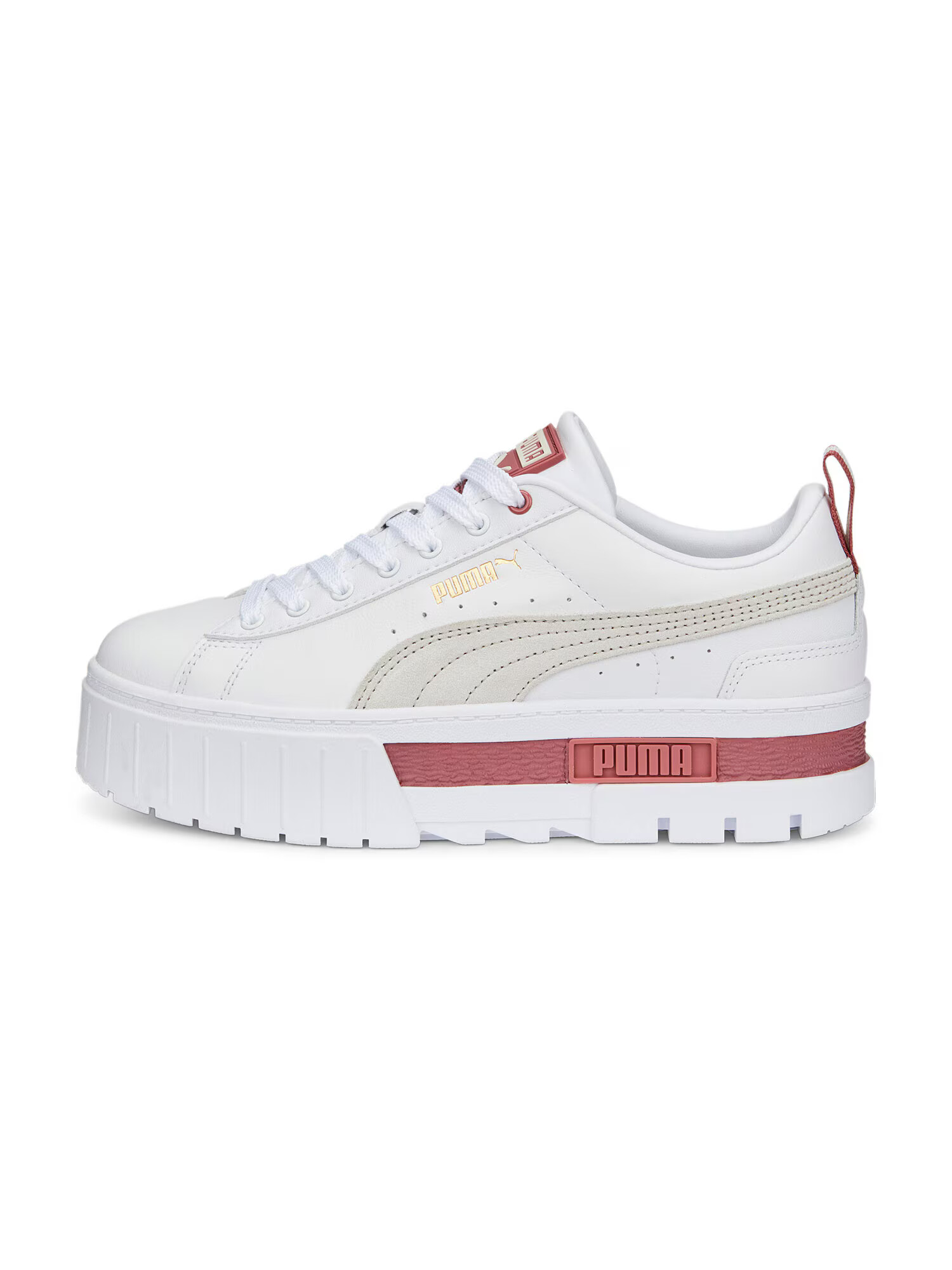 PUMA Sneaker low 'Mayze Lth Wn s' auriu / gri deschis / alb - Pled.ro