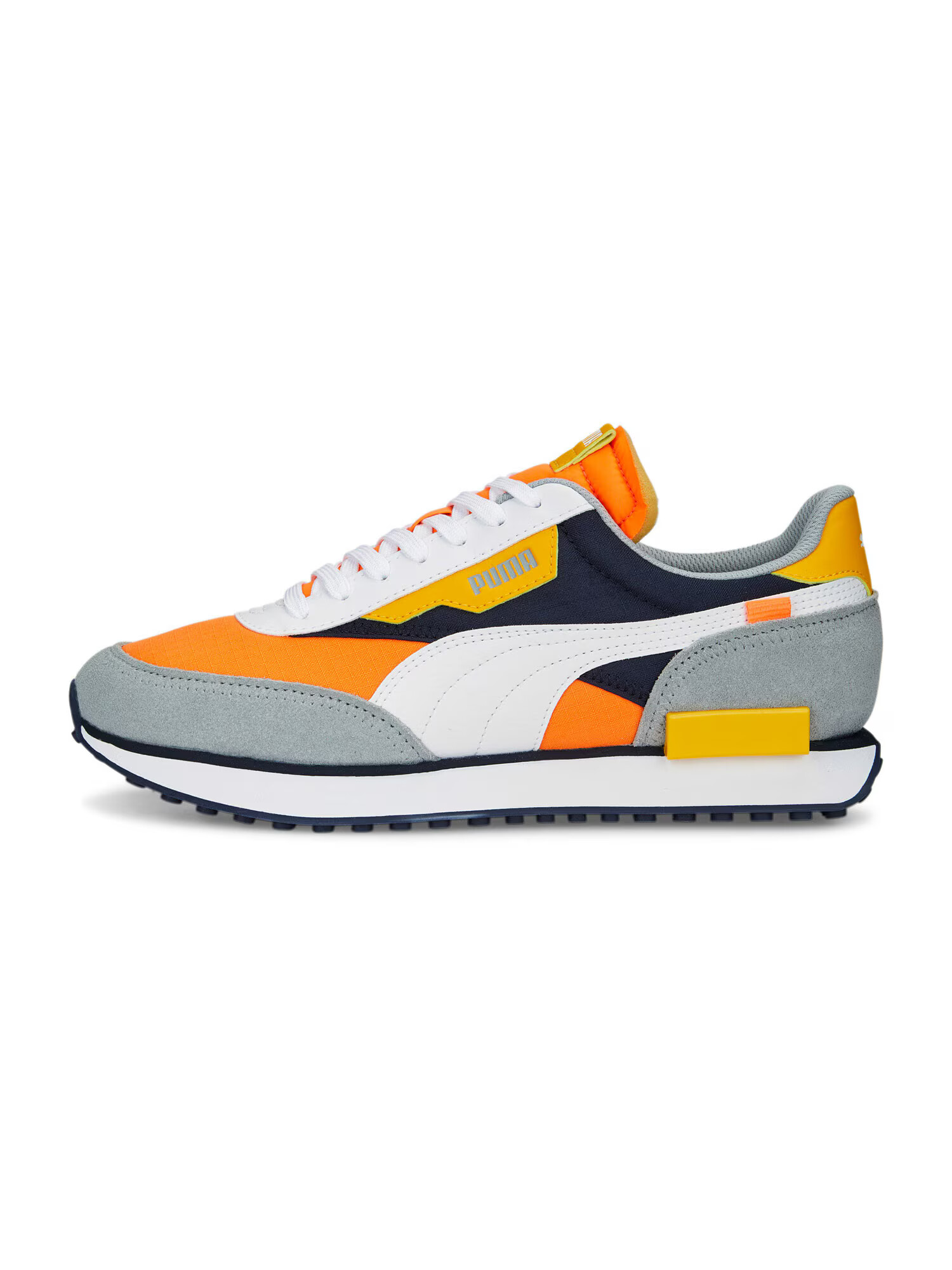 PUMA Sneaker low 'RIDER PLAY ON' bleumarin / gri / portocaliu / alb - Pled.ro