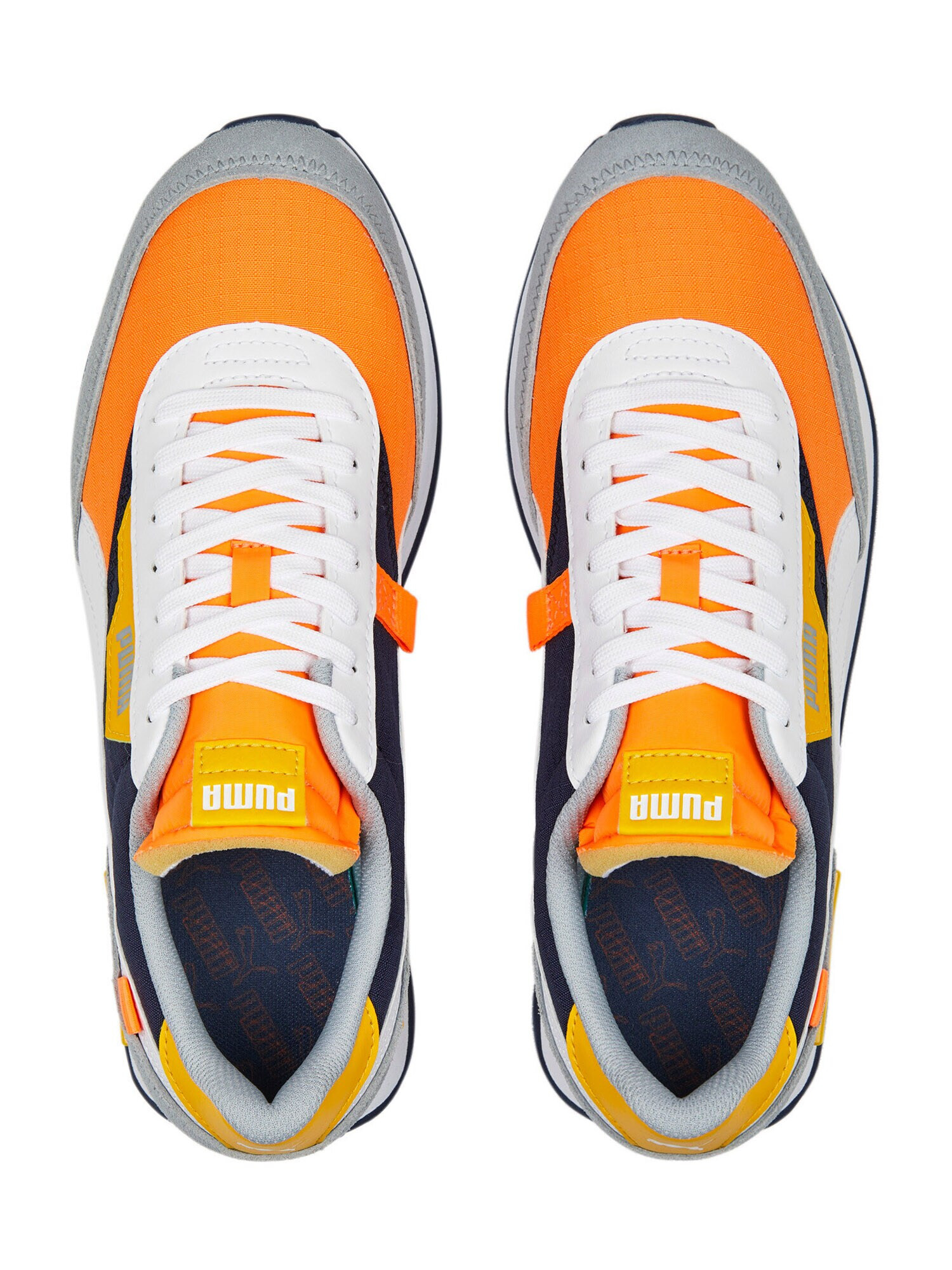 PUMA Sneaker low 'RIDER PLAY ON' bleumarin / gri / portocaliu / alb - Pled.ro