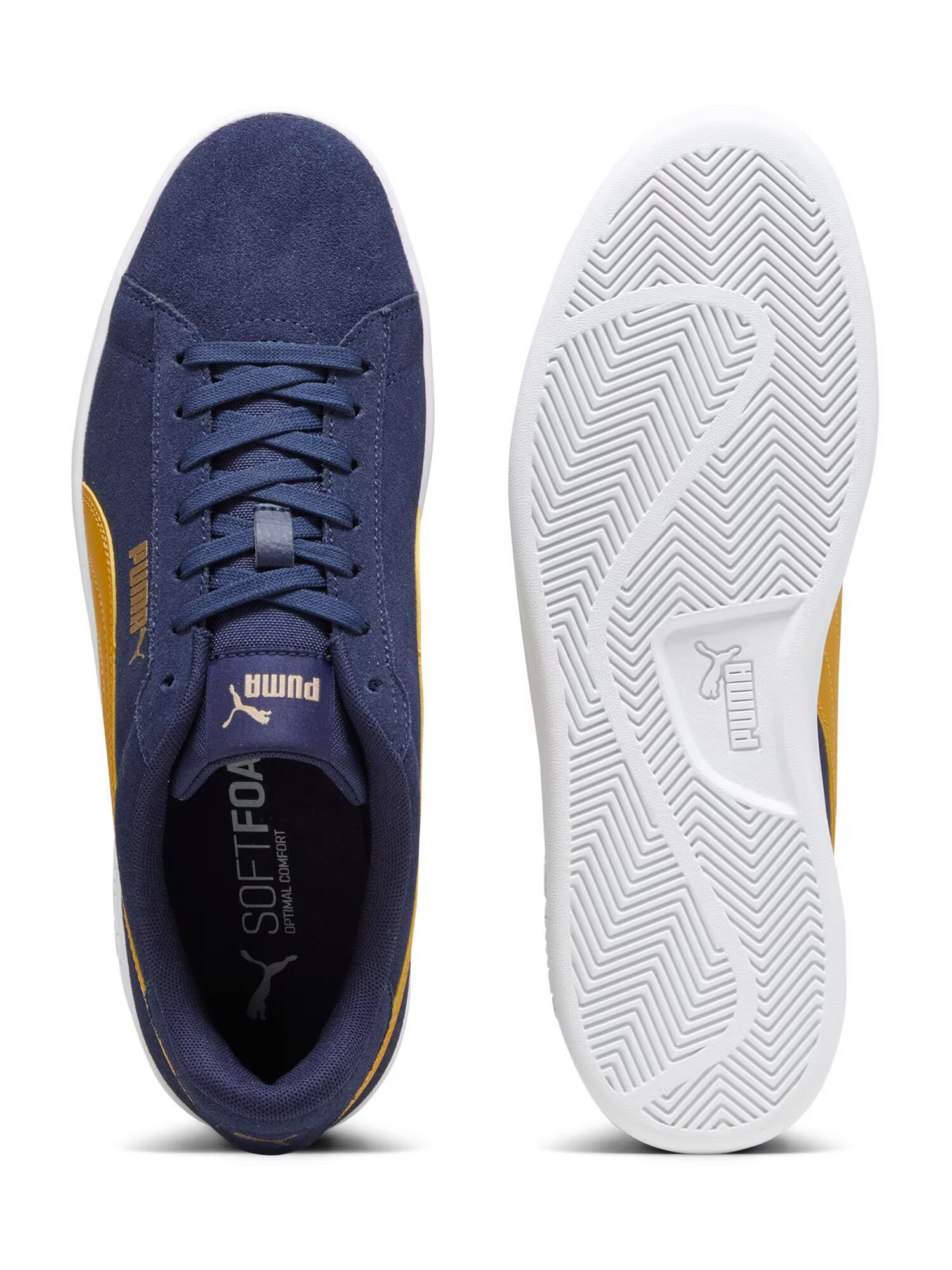 PUMA Sneaker low 'Smash 3.0' bleumarin / galben / auriu - Pled.ro