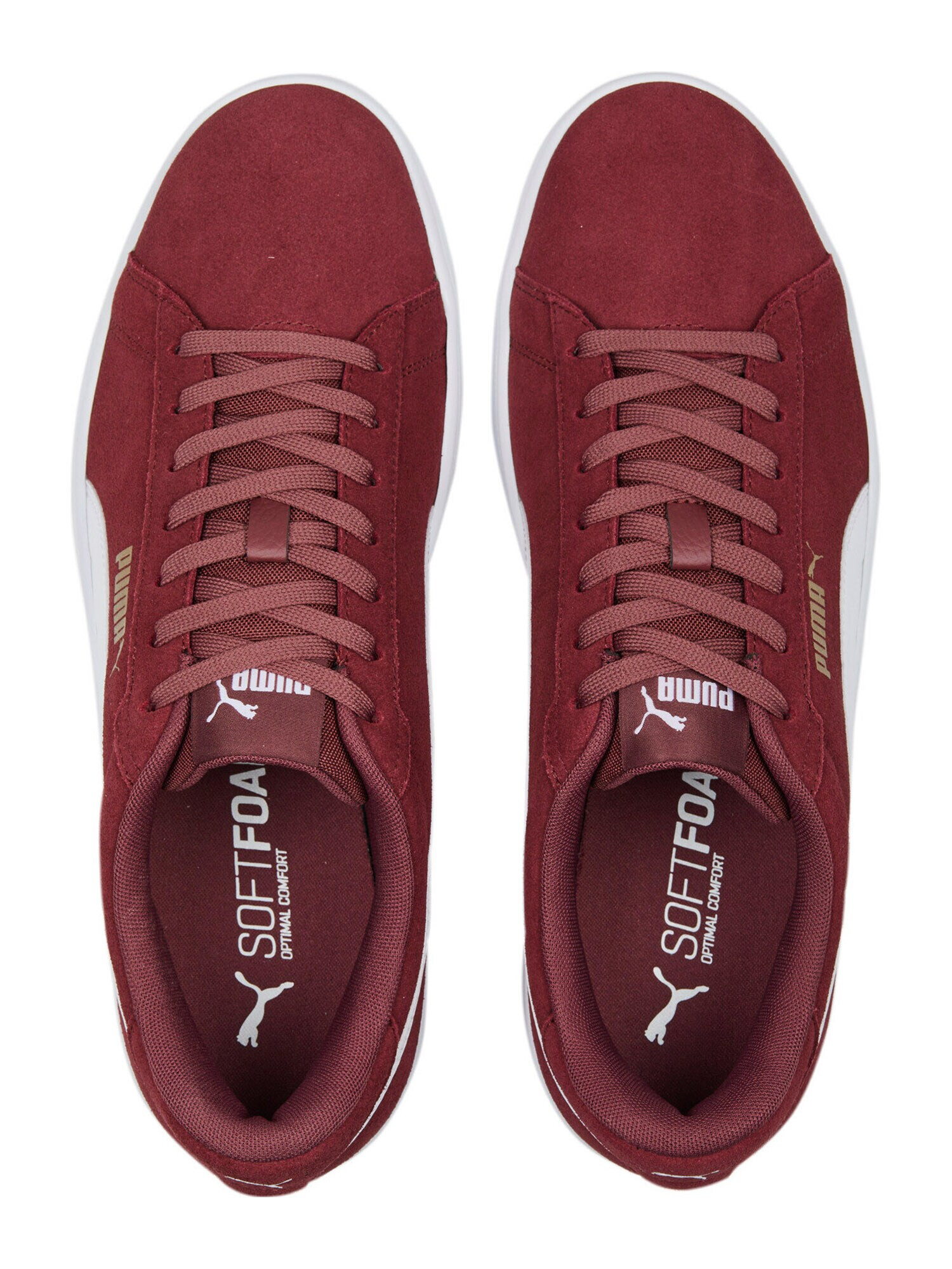 PUMA Sneaker low 'Smash' auriu / roșu cireș / alb - Pled.ro