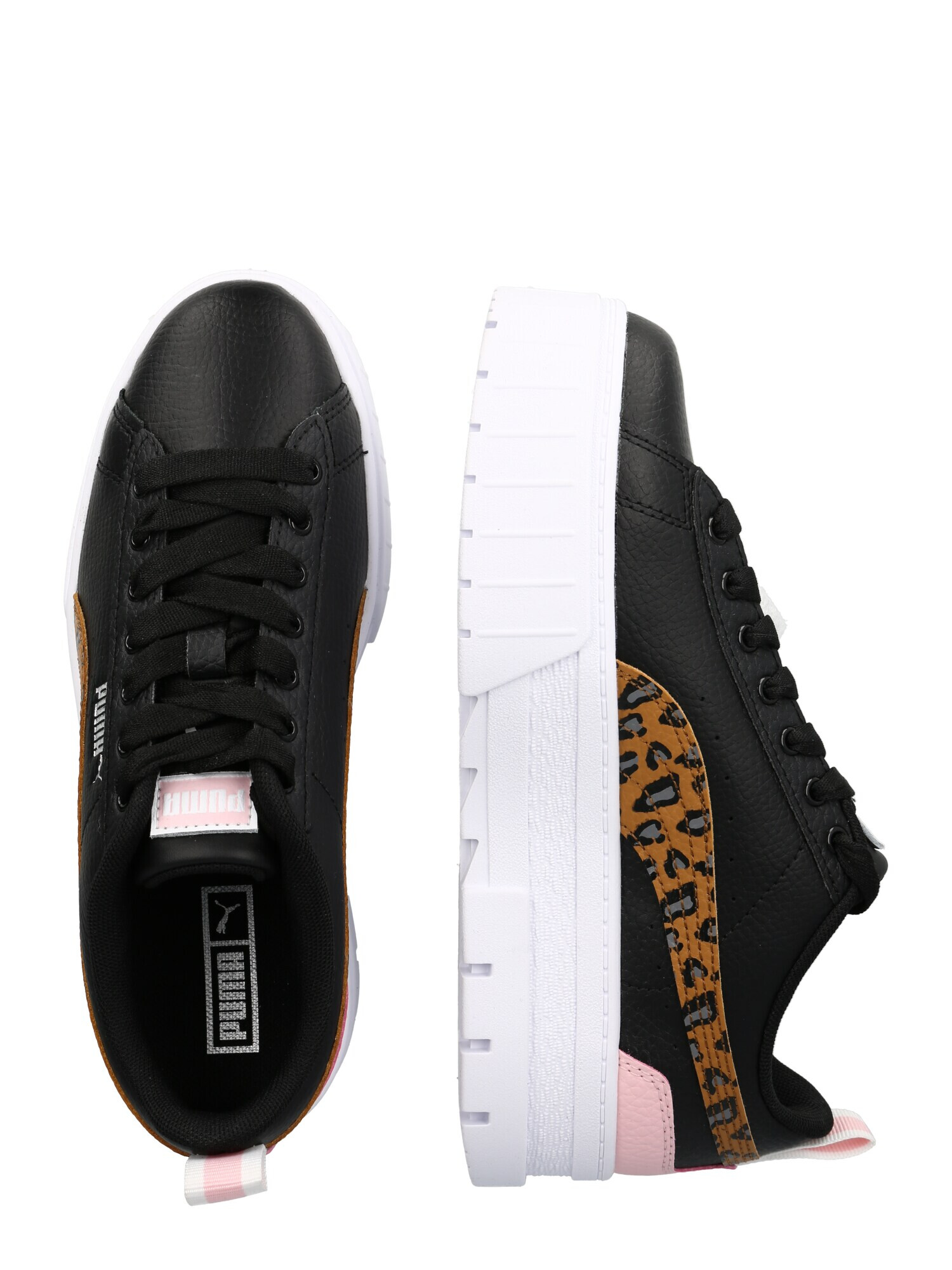 PUMA Sneaker 'Mayze Wild' maro coniac / gri metalic / gri argintiu / negru - Pled.ro