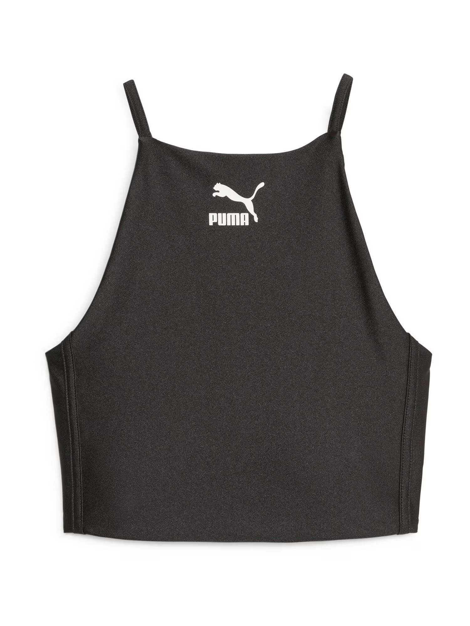 PUMA Sport top 'Shiny' negru / alb murdar - Pled.ro