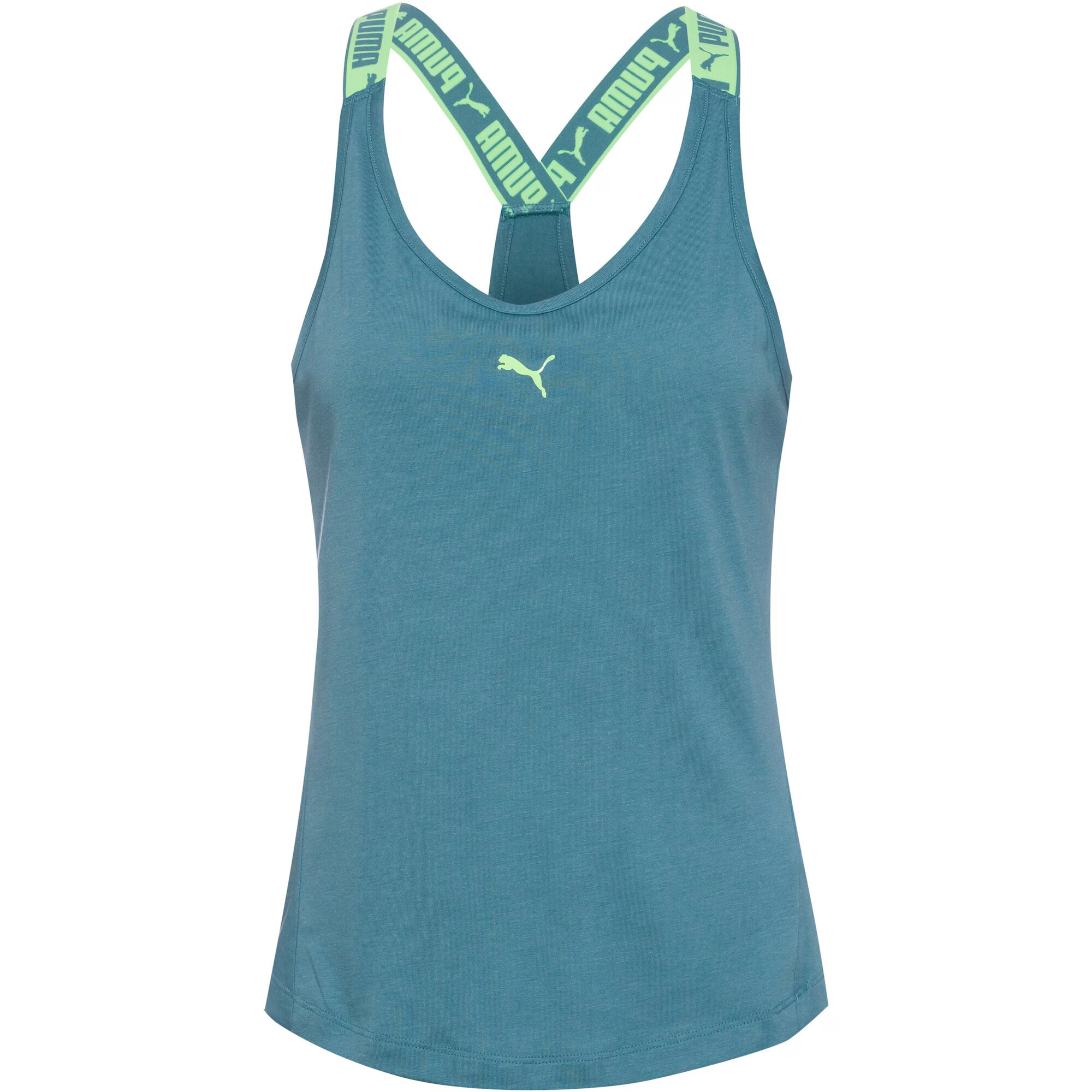 PUMA Sport top 'Strong' cyan / verde deschis / alb - Pled.ro