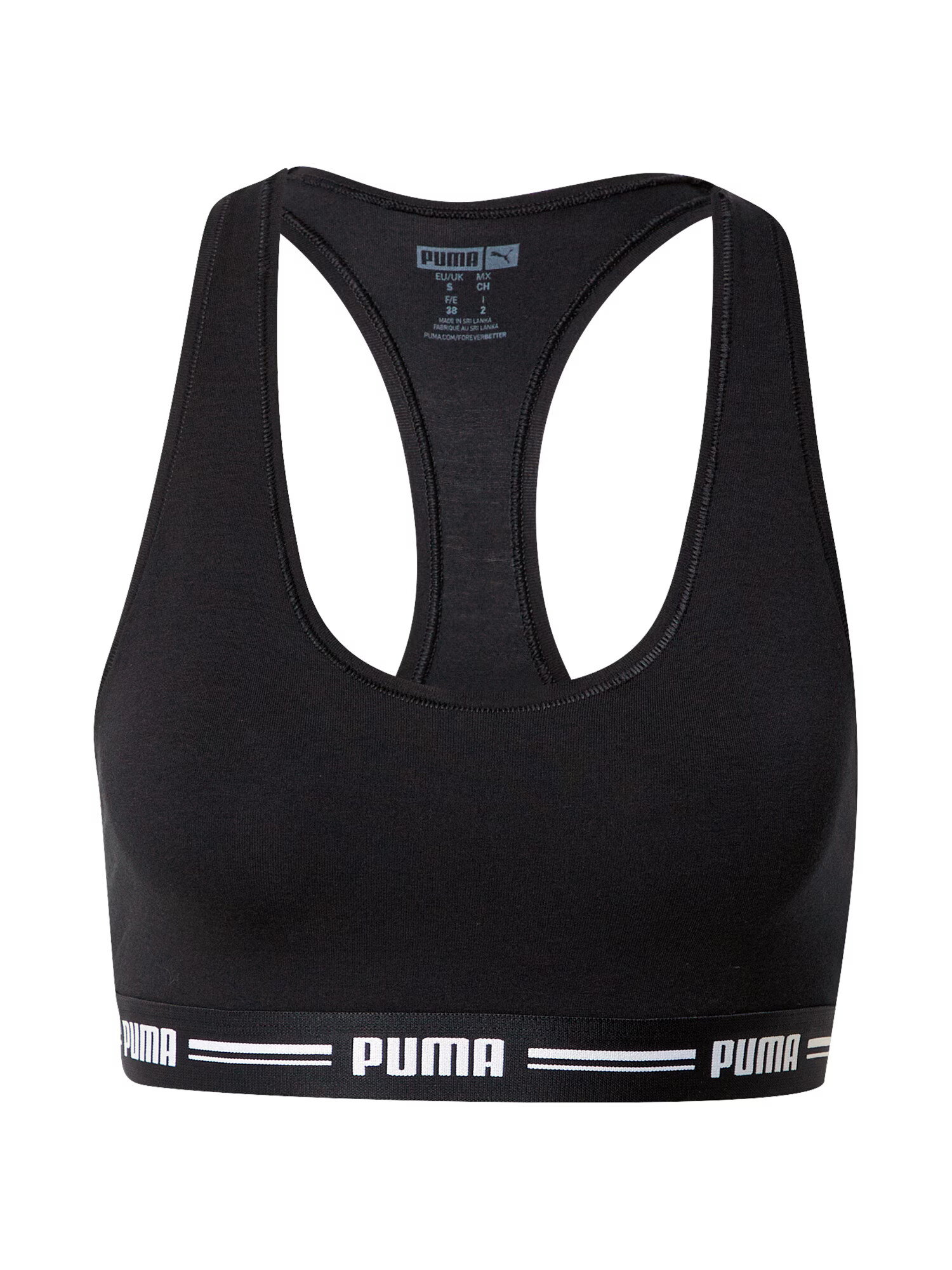 PUMA Sutien negru / alb - Pled.ro