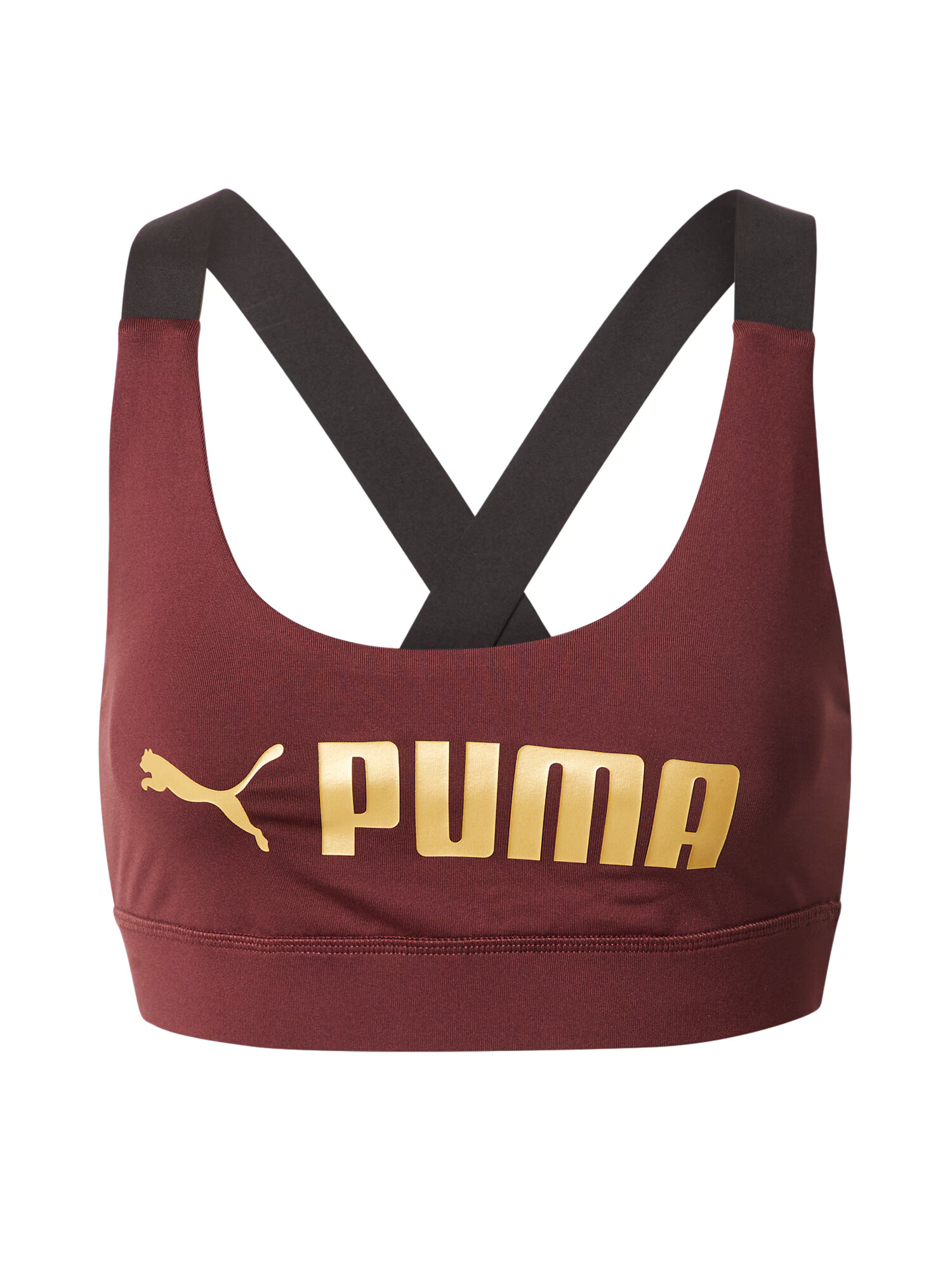 PUMA Sutien sport auriu / roșu vin - Pled.ro