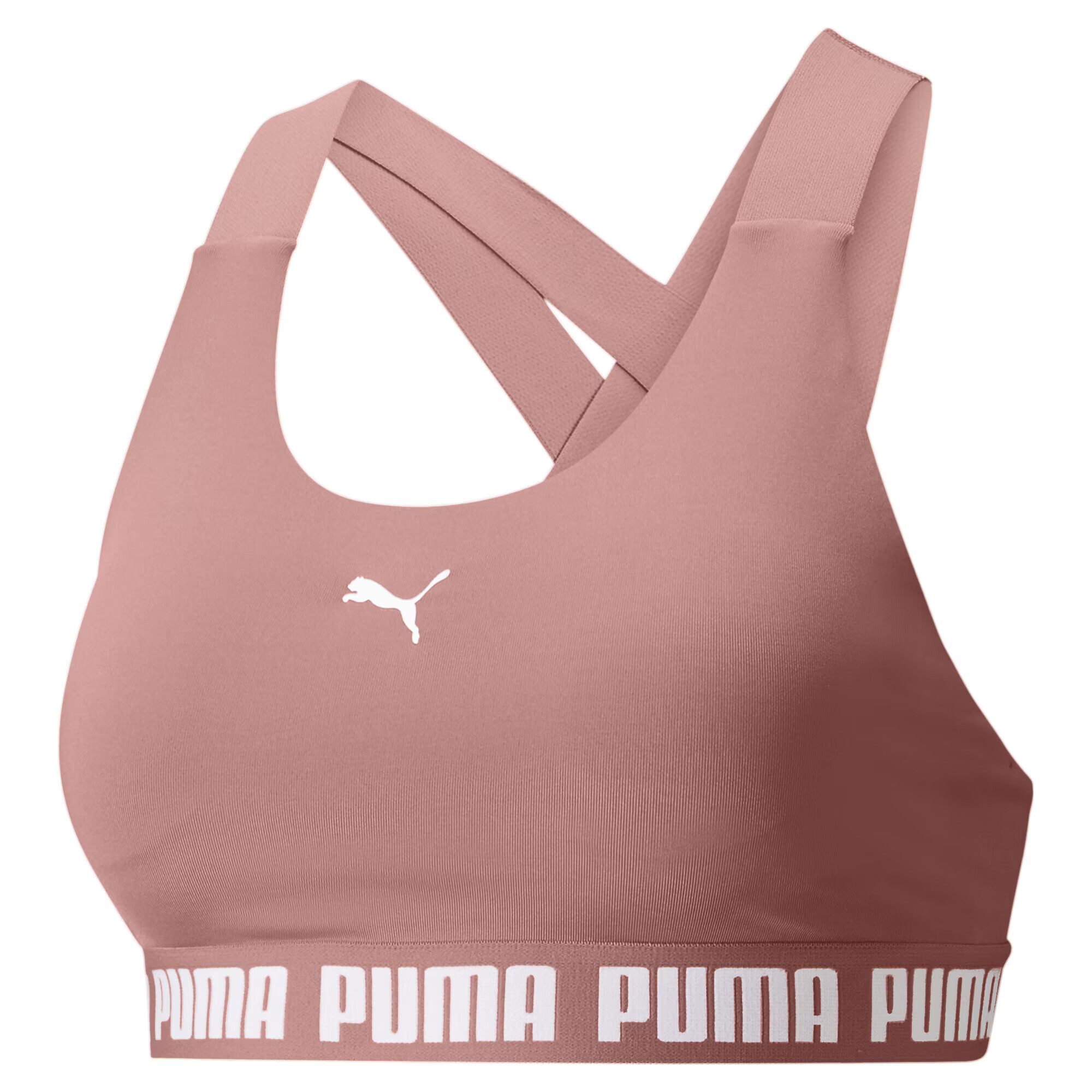 PUMA Sutien sport 'Feel It' roz pudră / alb - Pled.ro