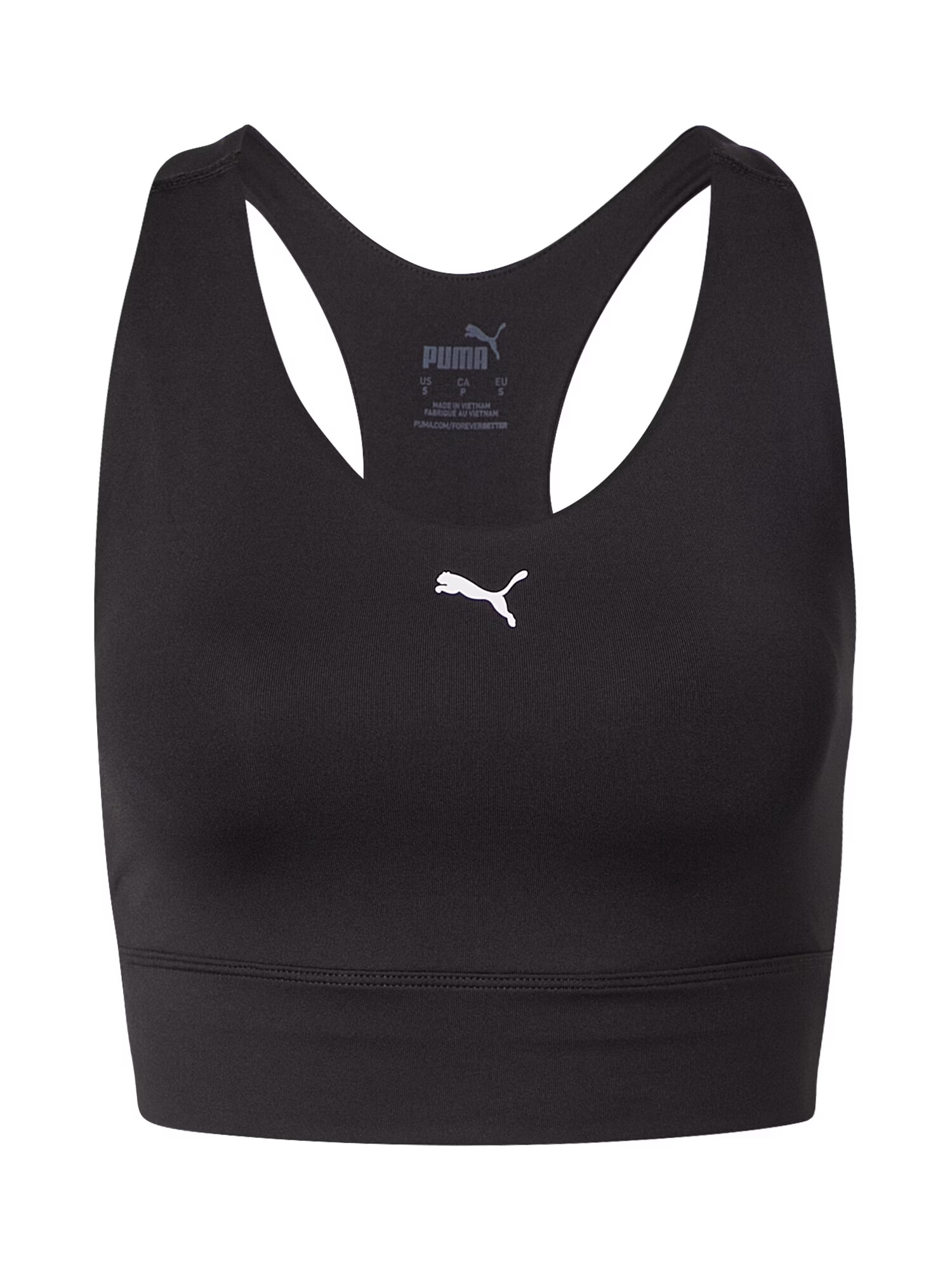 PUMA Sutien sport 'Long Line' negru / alb - Pled.ro