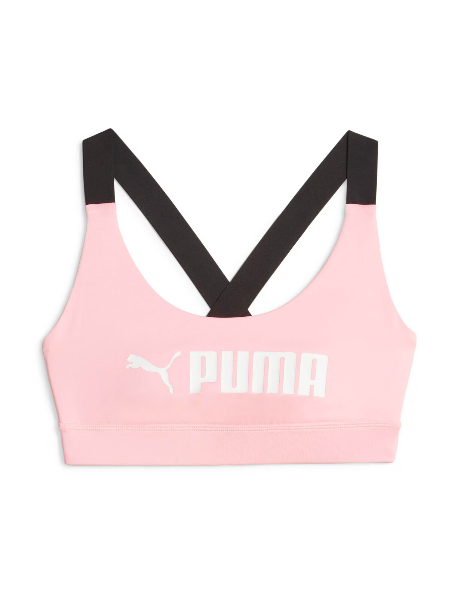 PUMA Sutien sport roz / negru / alb - Pled.ro