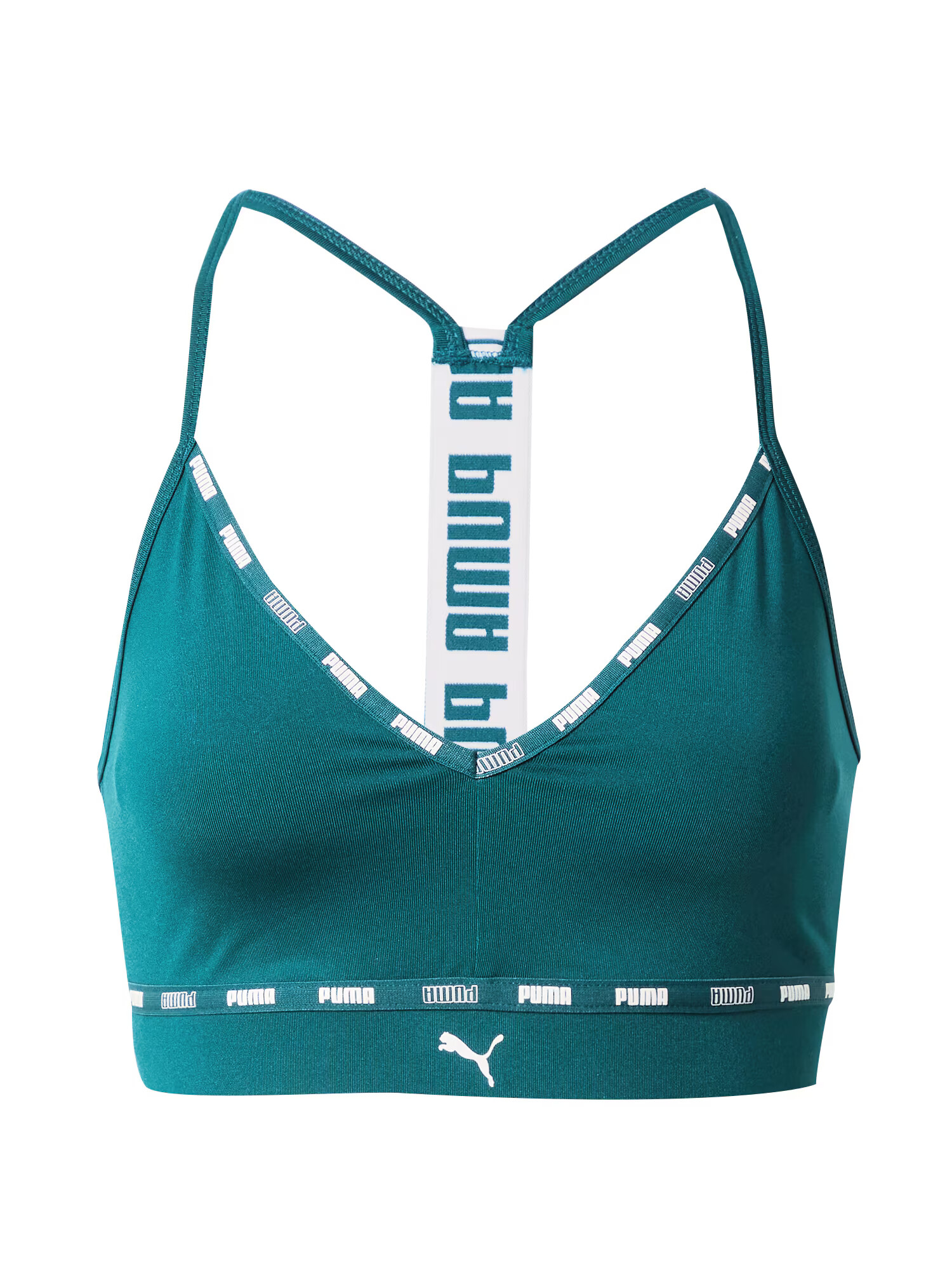 PUMA Sutien sport verde / alb - Pled.ro