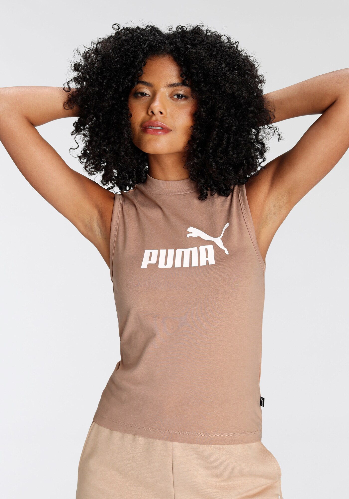 PUMA Sport top șamoa / alb - Pled.ro