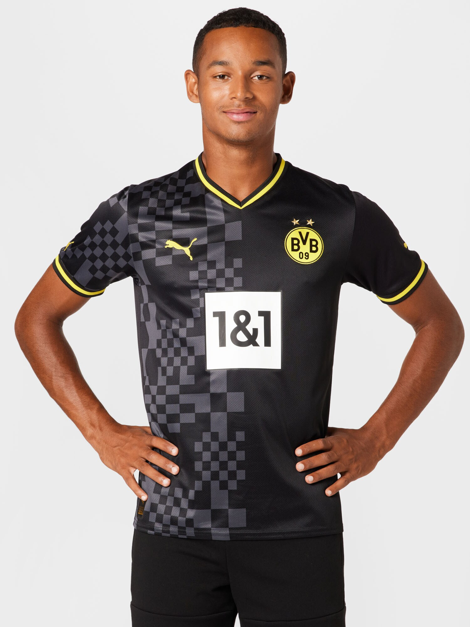 PUMA Tricot 'Borussia Dortmund 2022/2023' galben neon / gri piatră / negru / alb - Pled.ro