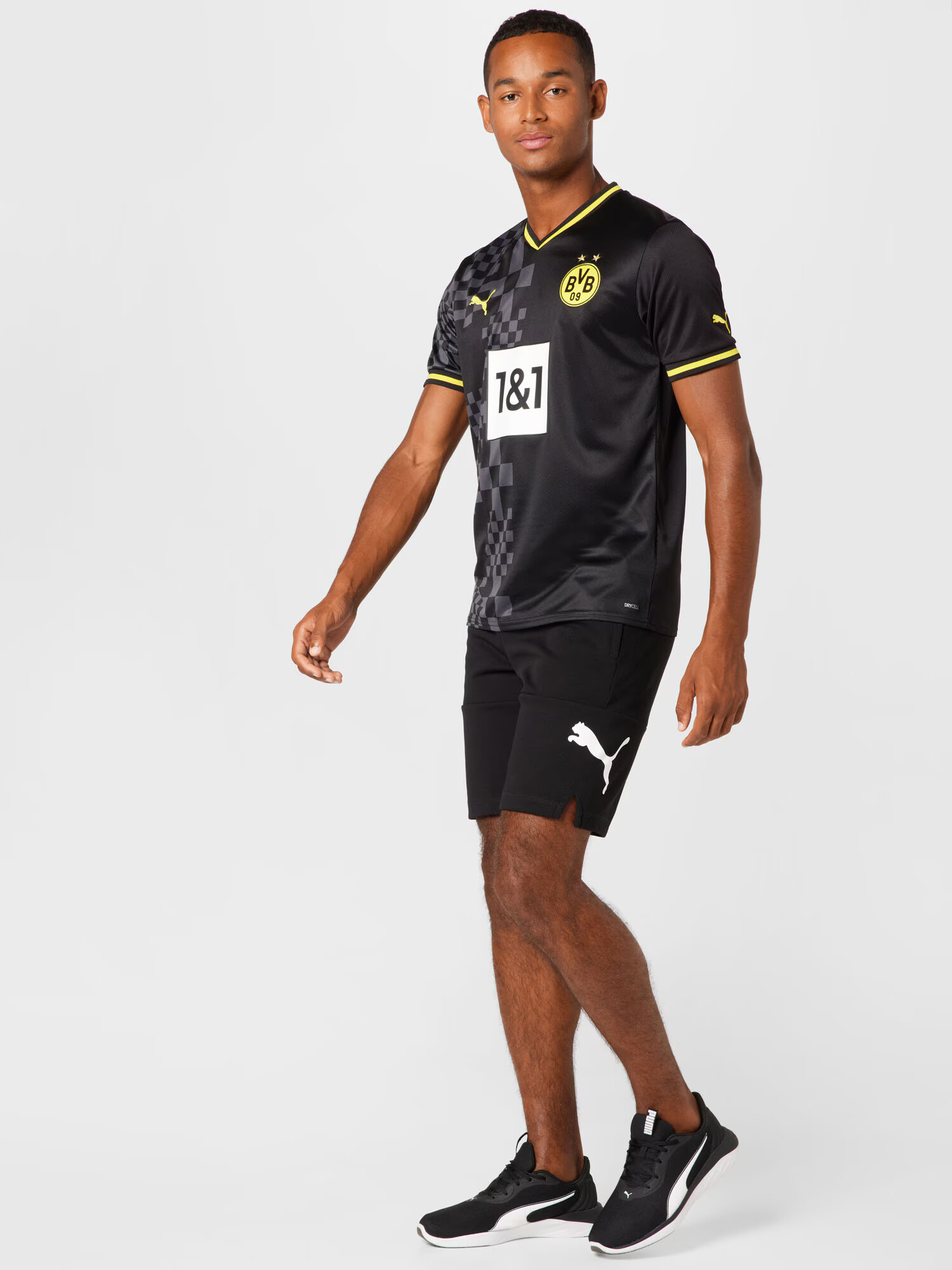 PUMA Tricot 'Borussia Dortmund 2022/2023' galben neon / gri piatră / negru / alb - Pled.ro