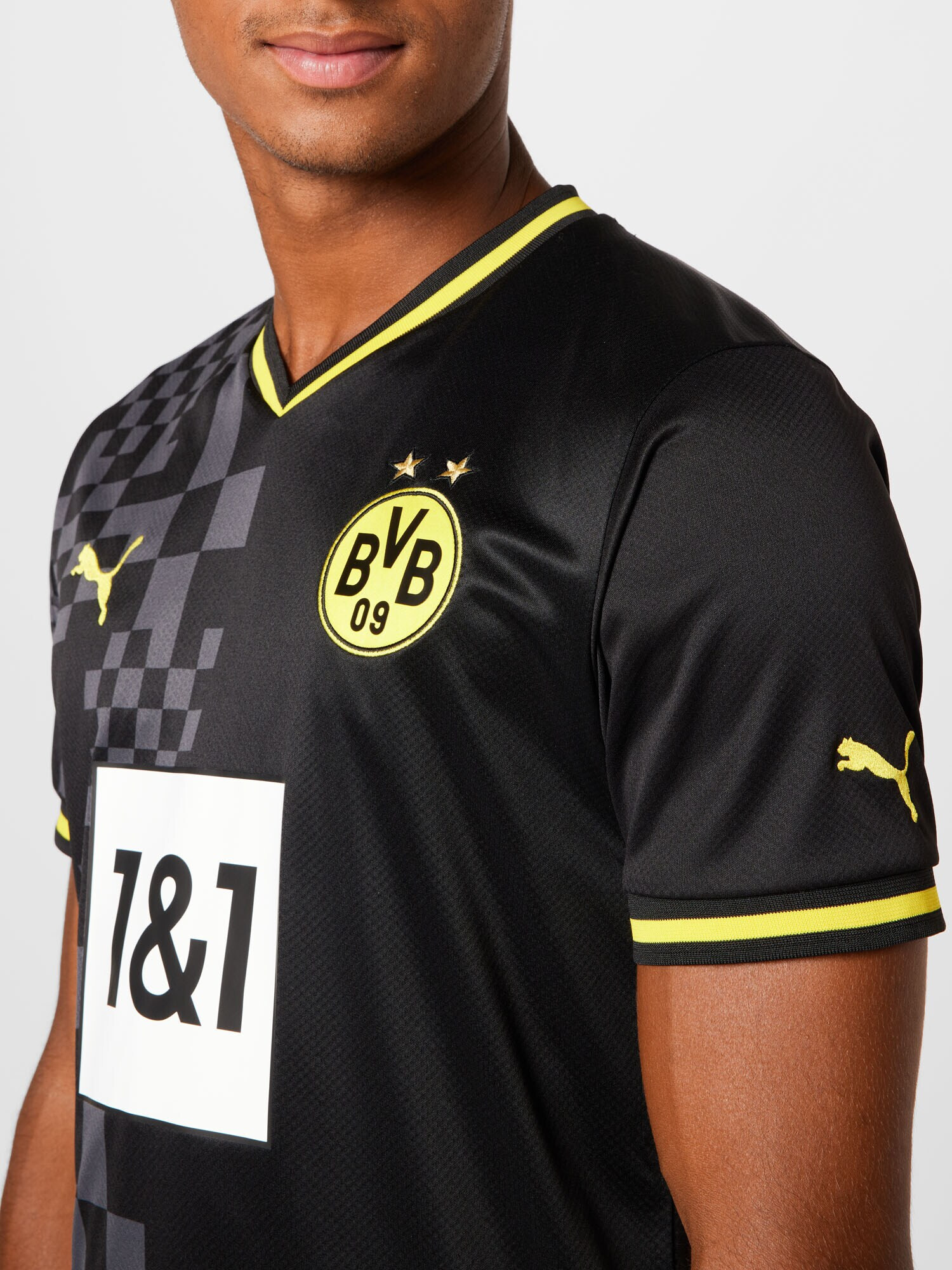 PUMA Tricot 'Borussia Dortmund 2022/2023' galben neon / gri piatră / negru / alb - Pled.ro