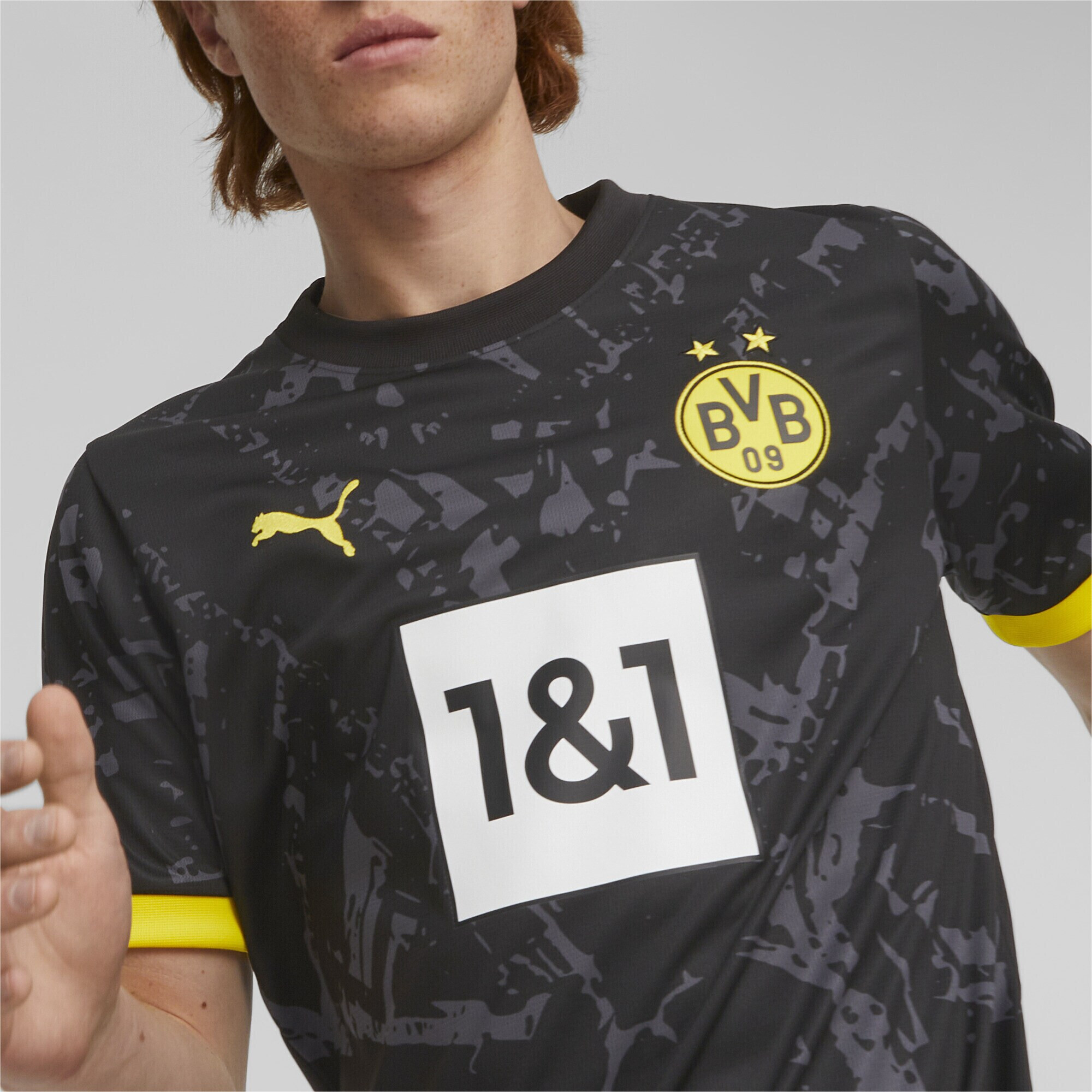 PUMA Tricot 'Borussia Dortmund' galben / gri / negru / alb - Pled.ro