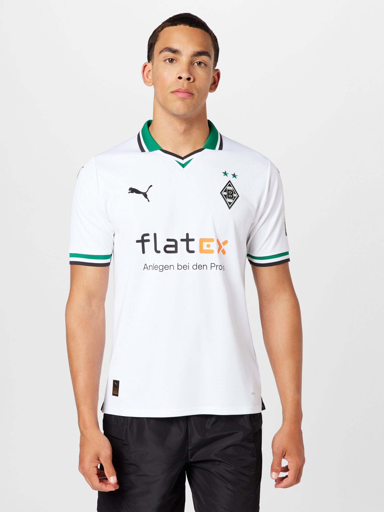 PUMA Tricot 'Borussia Mönchengladbach 23/24' verde / portocaliu / alb - Pled.ro