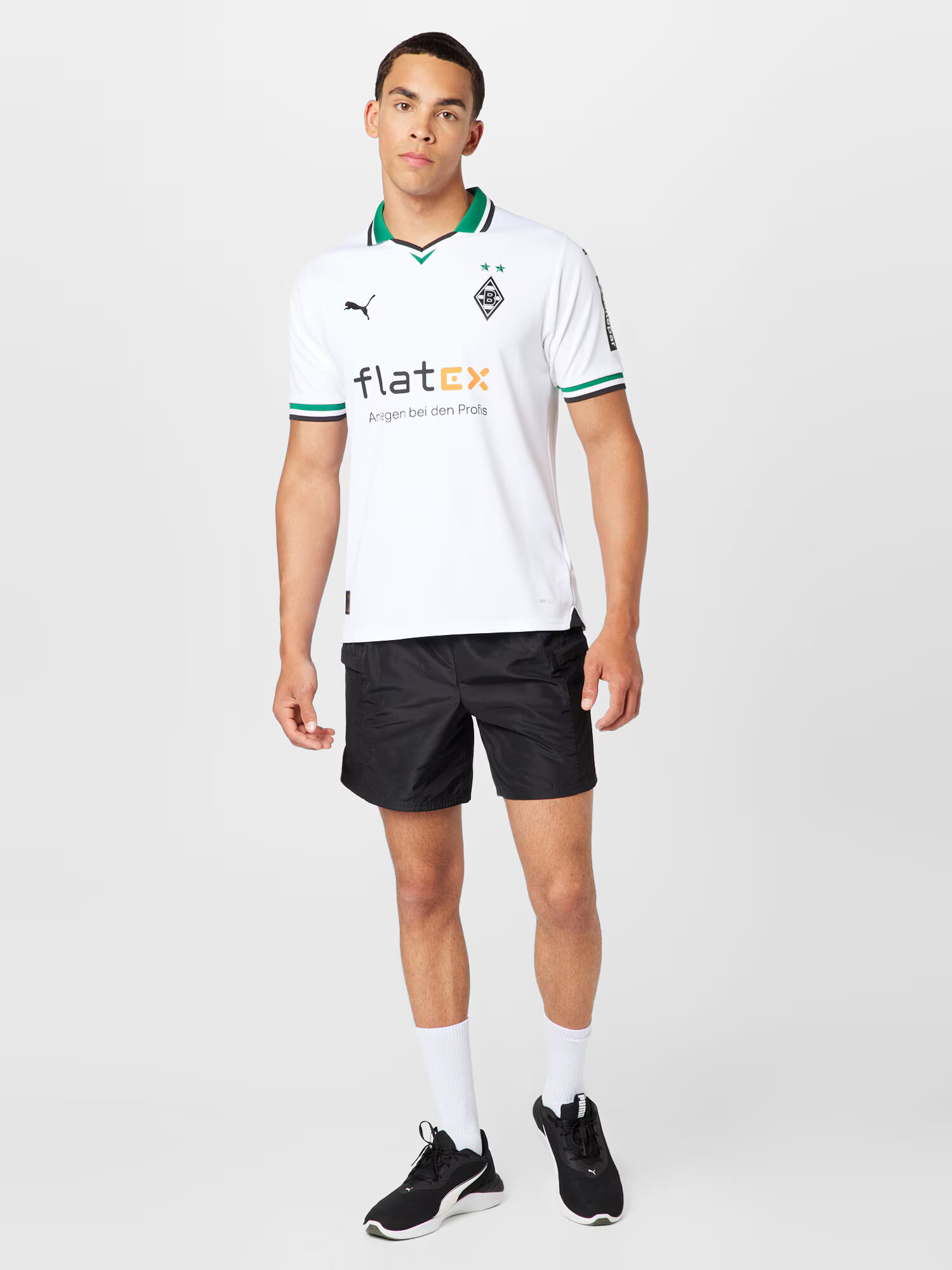 PUMA Tricot 'Borussia Mönchengladbach 23/24' verde / portocaliu / alb - Pled.ro