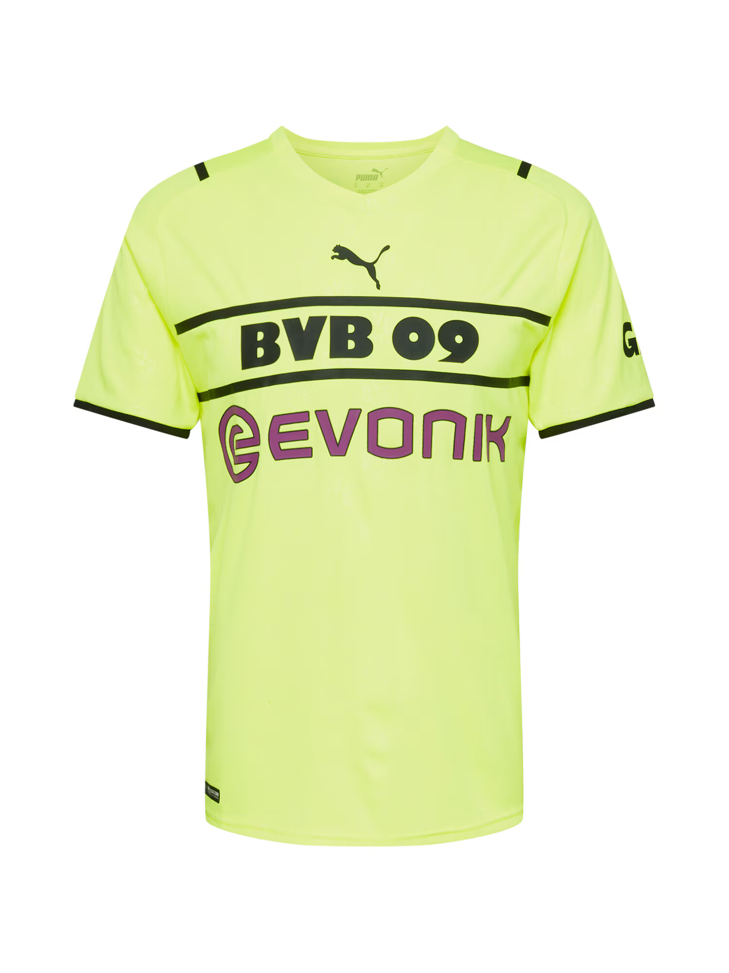 PUMA Tricot 'BVB CUP Shirt Replica w/ Sponsor' galben neon / roșu vin / negru - Pled.ro