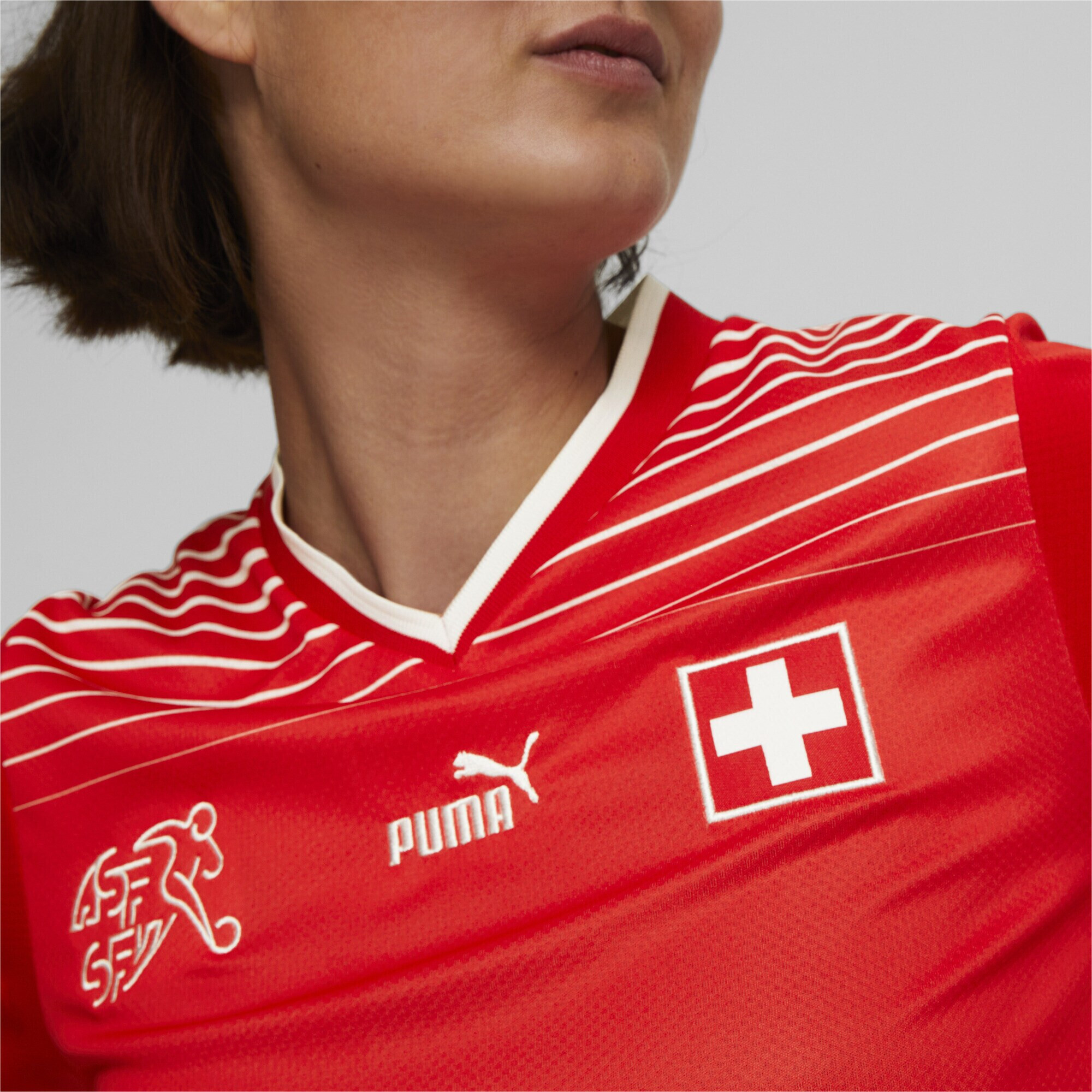 PUMA Tricot roșu / alb - Pled.ro