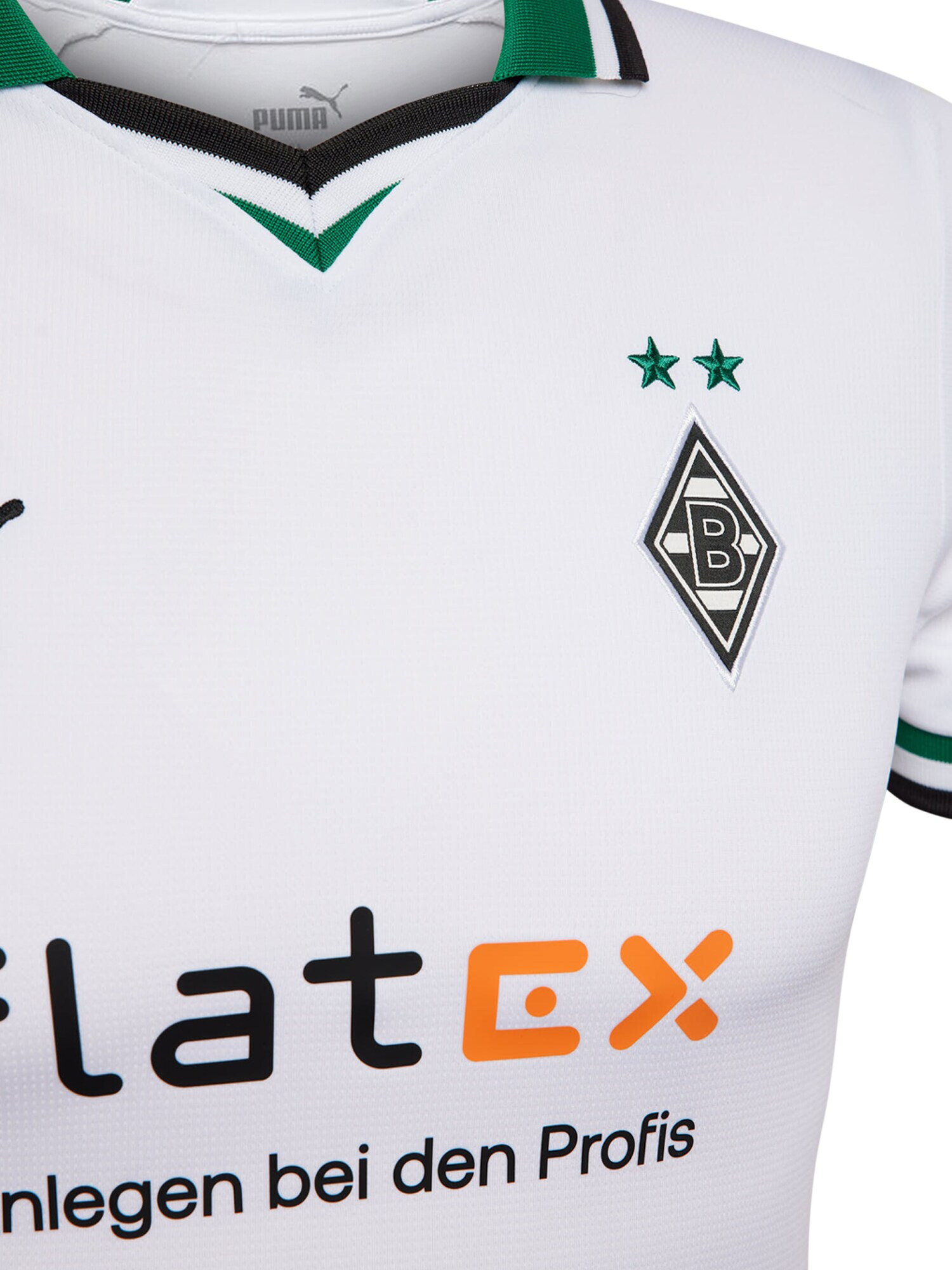 PUMA Tricot 'Borussia Mönchengladbach 23/24' verde / portocaliu / negru / alb - Pled.ro