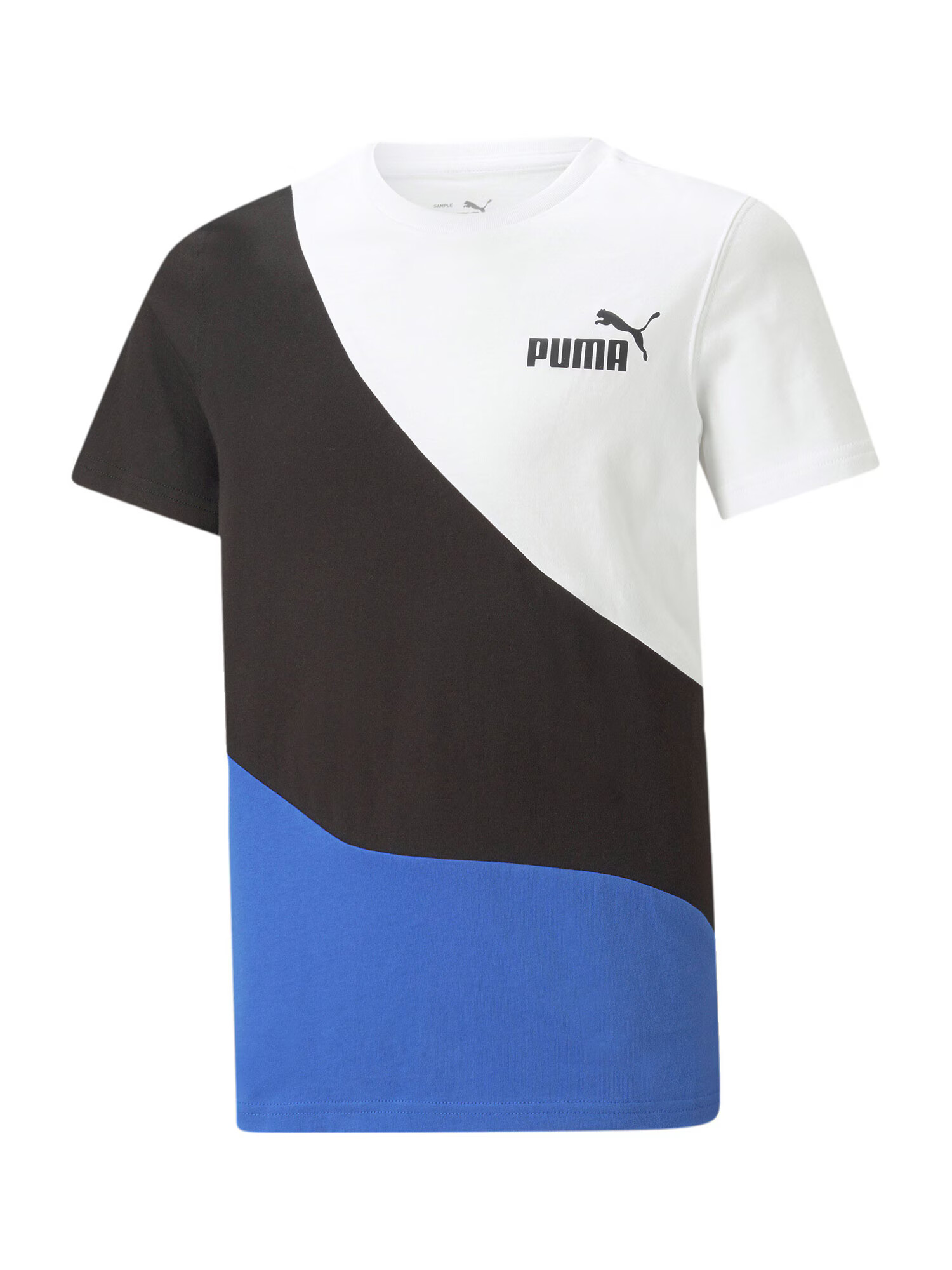 PUMA Tricou 'POWER' albastru / negru / alb - Pled.ro