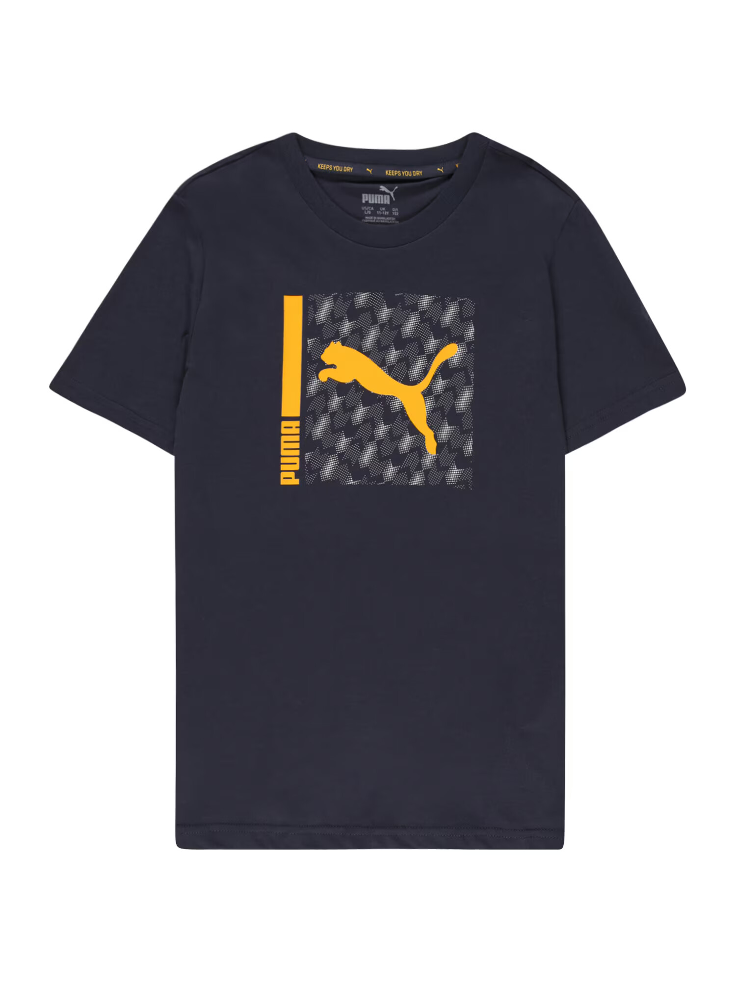 PUMA Tricou bleumarin / portocaliu / alb - Pled.ro