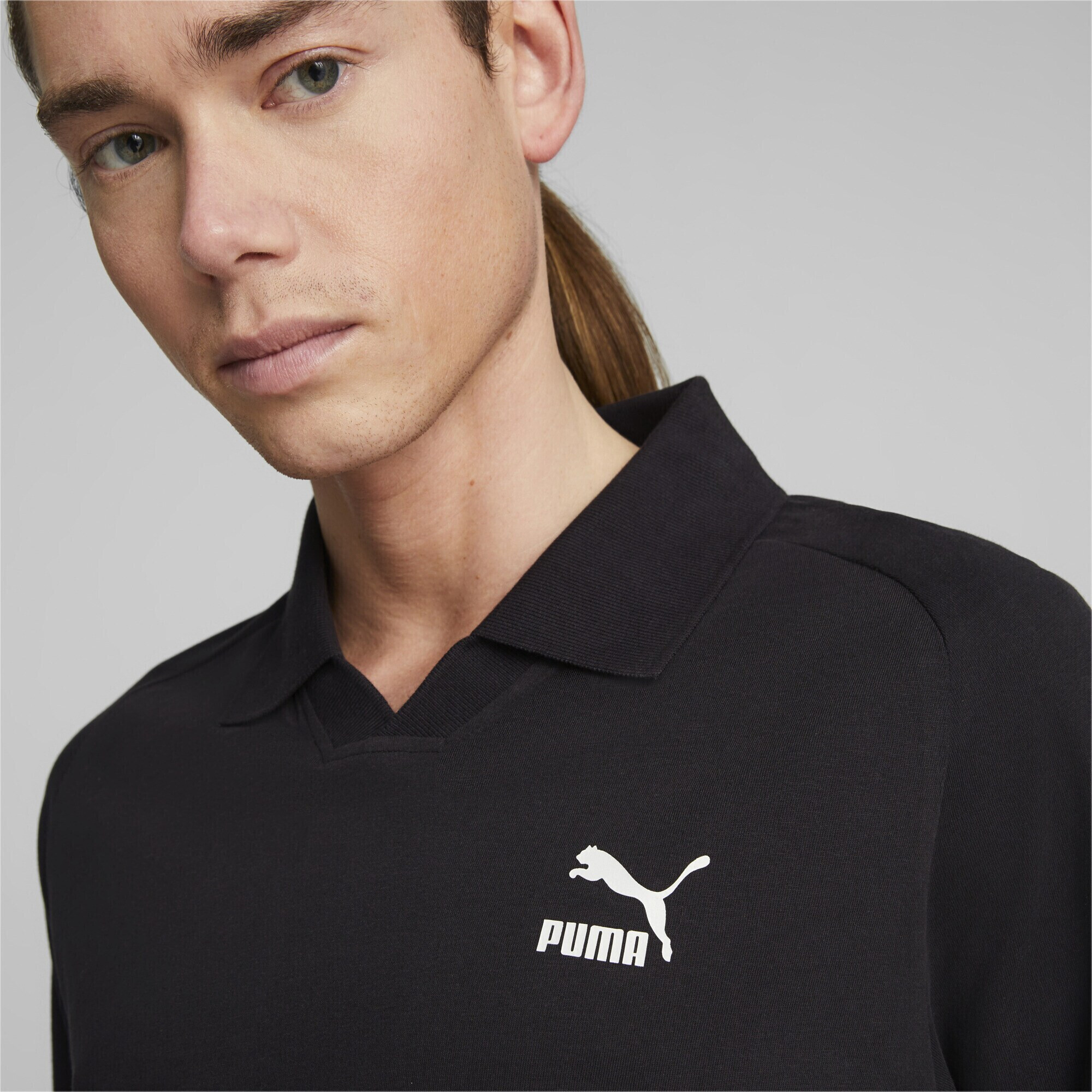 PUMA Tricou 'Classics' negru / alb - Pled.ro