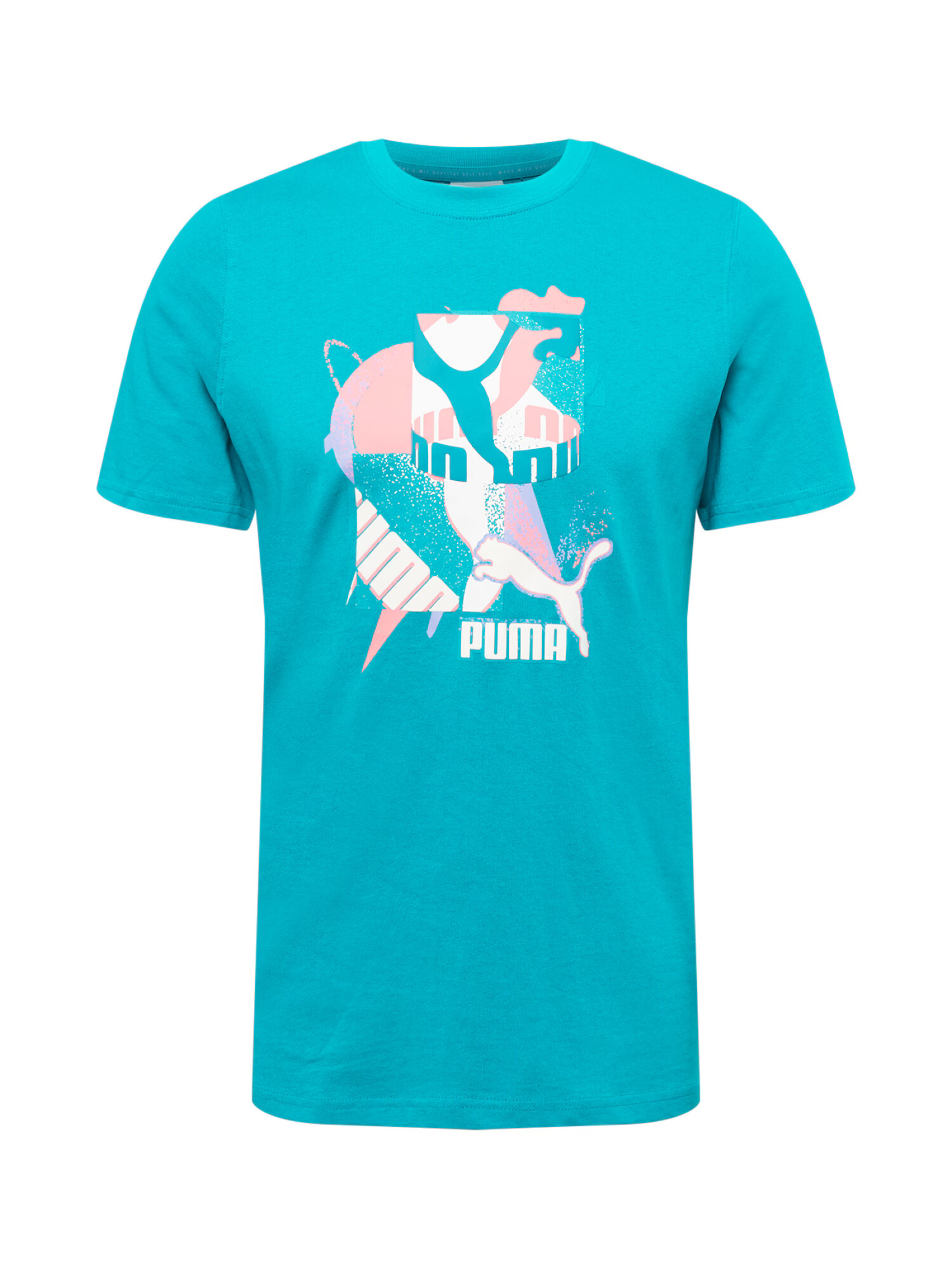 PUMA Tricou 'Fandom' cyan / mov deschis / rosé / alb - Pled.ro