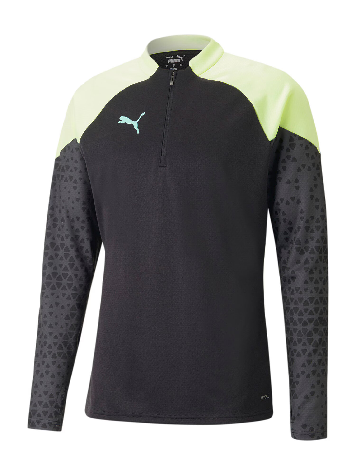 PUMA Tricou funcțional 'Individual Cup' albastru deschis / verde deschis / negru - Pled.ro