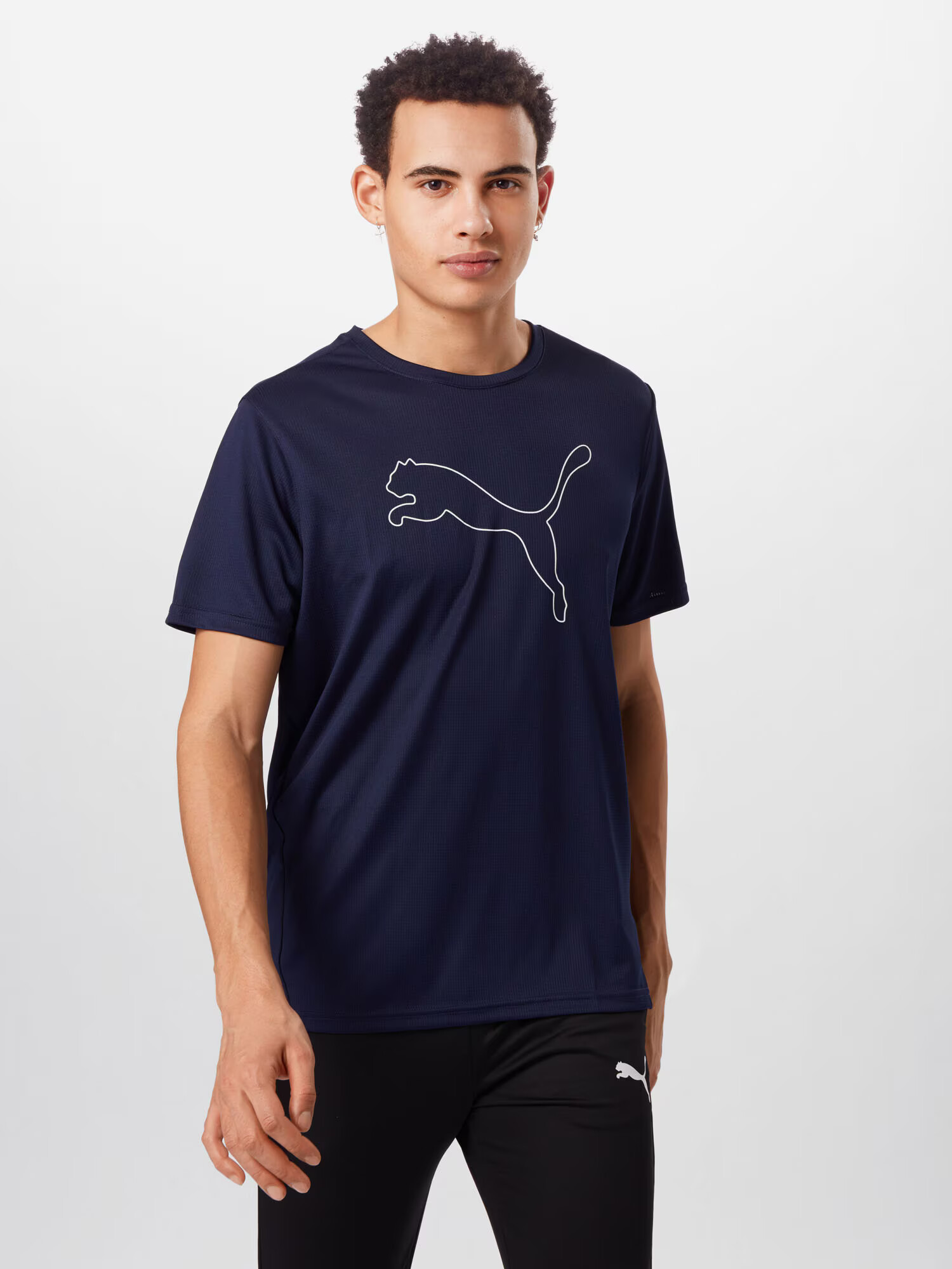 PUMA Tricou funcțional albastru închis / alb - Pled.ro