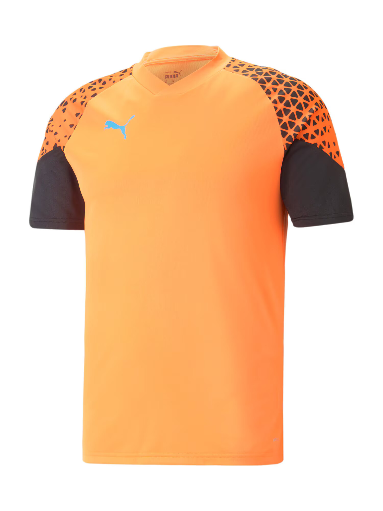 PUMA Tricou funcțional albastru neon / portocaliu mandarină / negru - Pled.ro