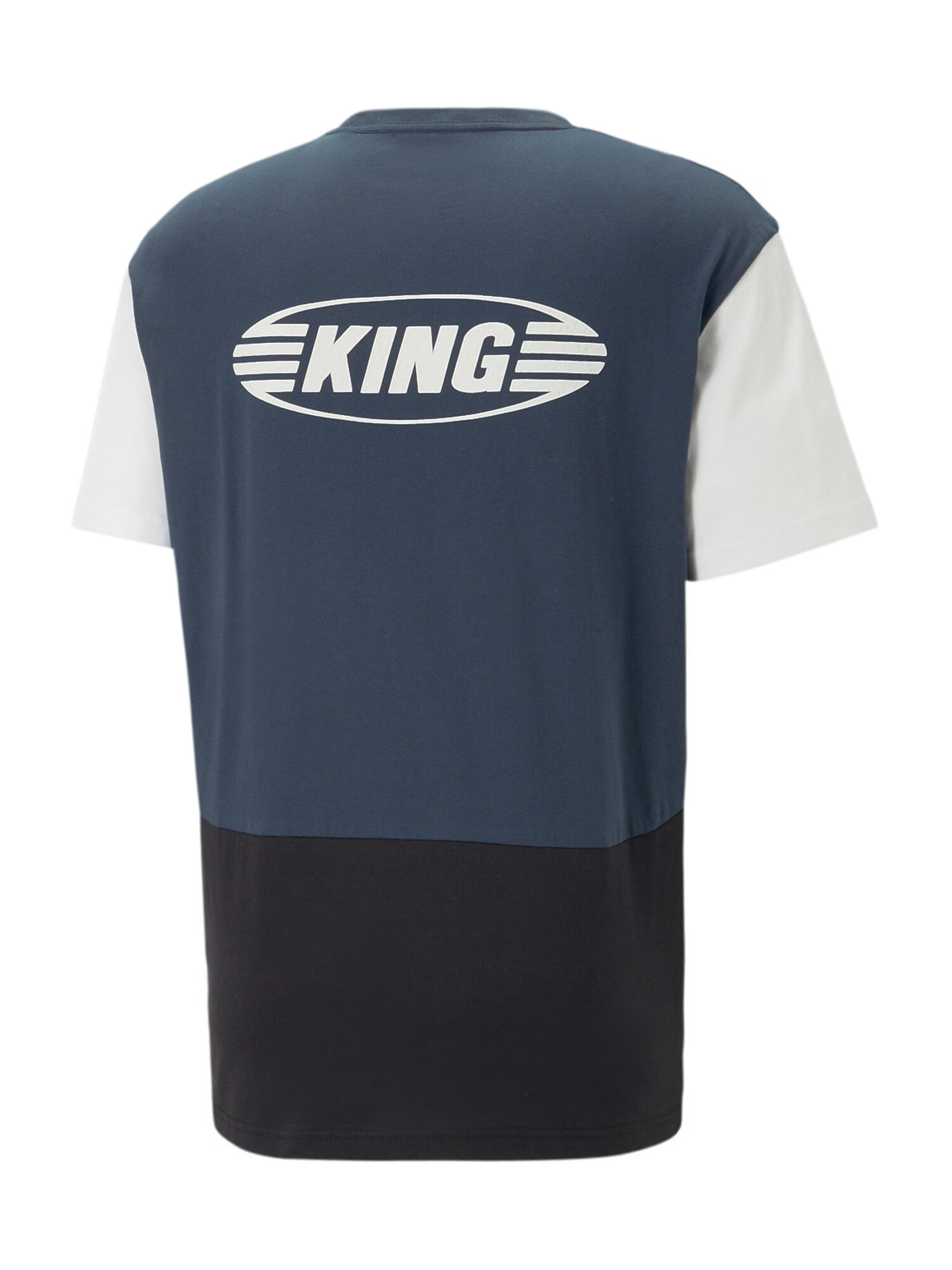 PUMA Tricou funcțional 'King' albastru porumbel / negru / alb - Pled.ro