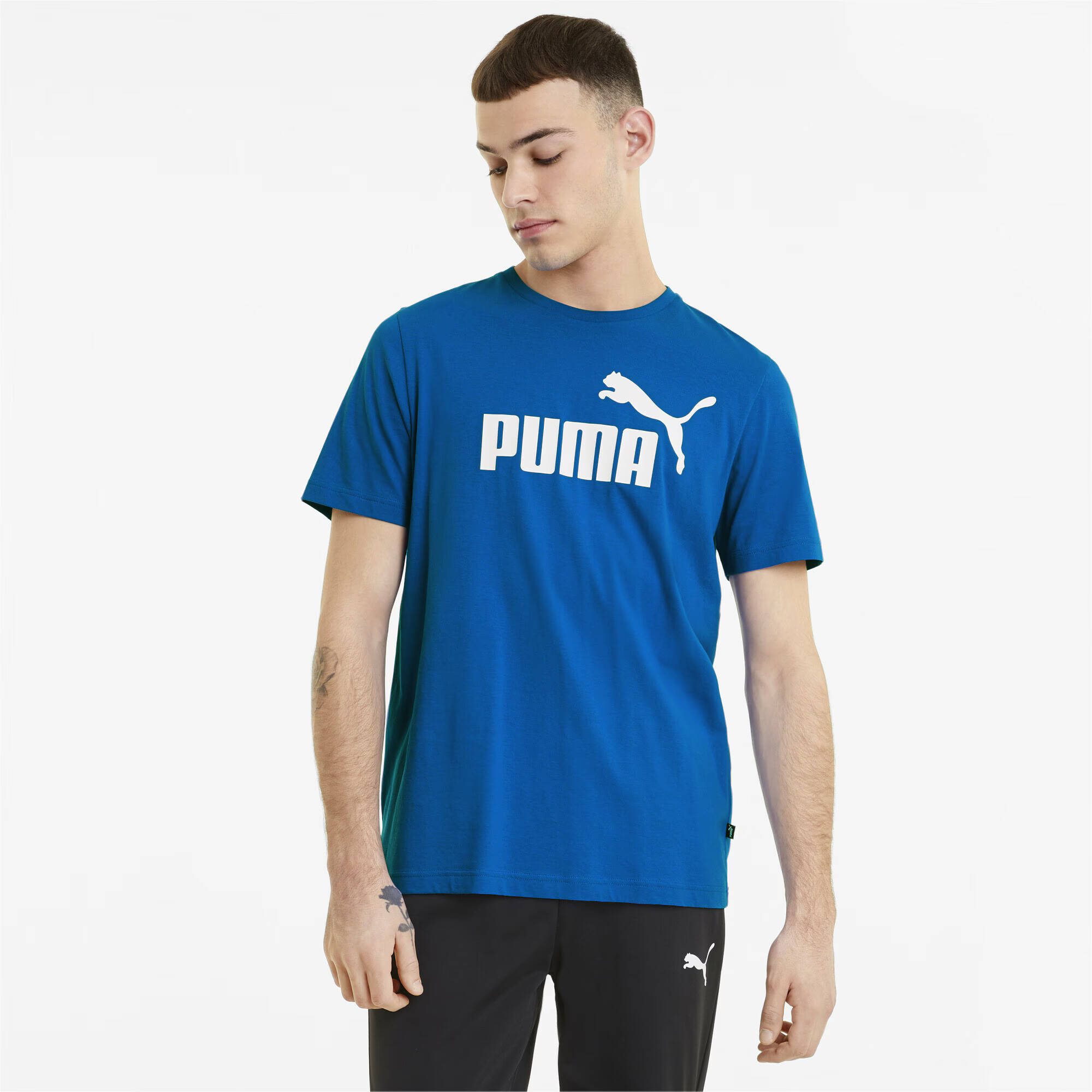 PUMA Tricou albastru regal / alb - Pled.ro