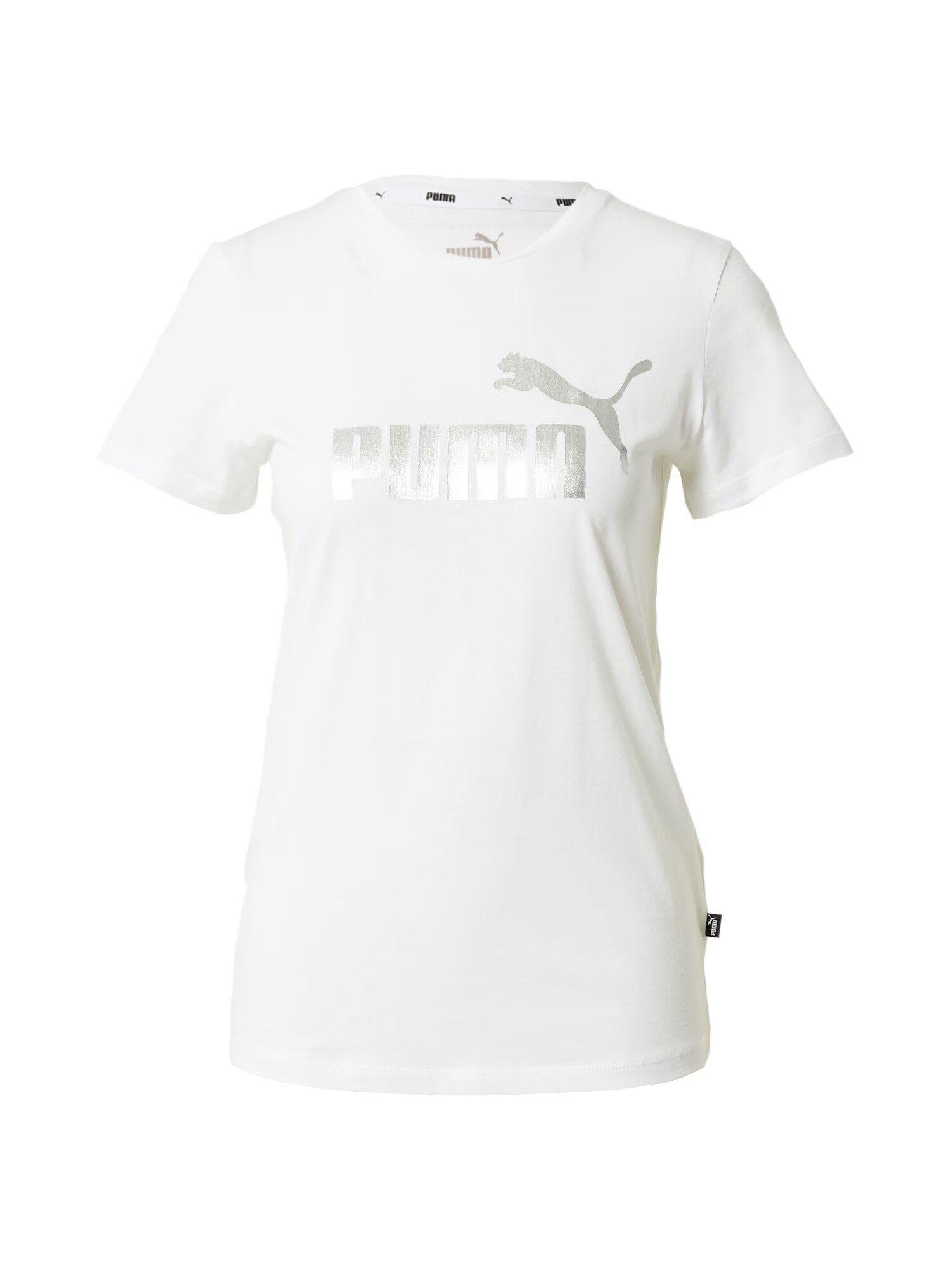 PUMA Tricou funcțional 'Essentials+' argintiu / alb - Pled.ro